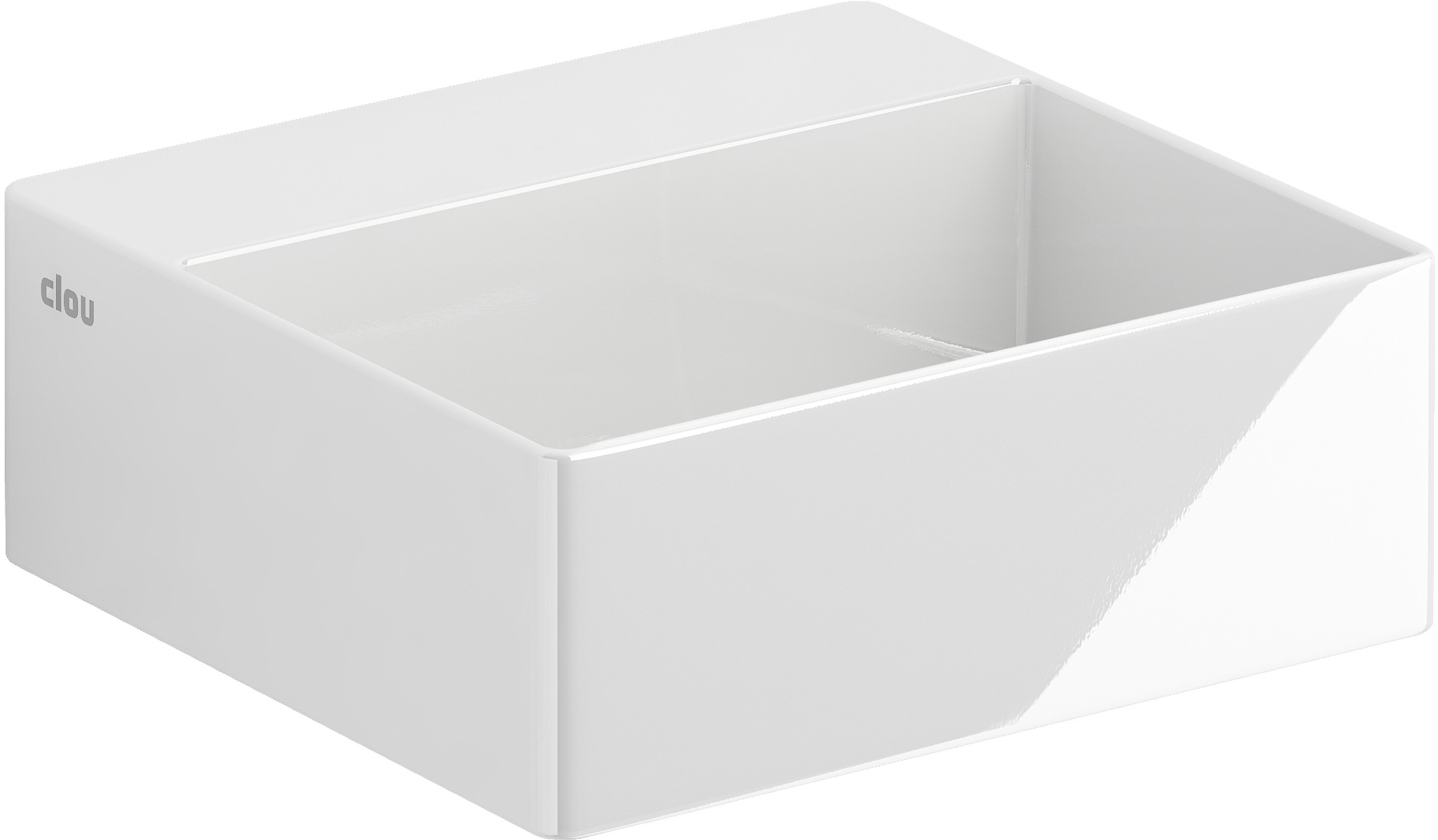 Clou New Flush mosdótál 28x27 cm négyszögletes klasszikus-mosdótálak fehér CL/03.03410