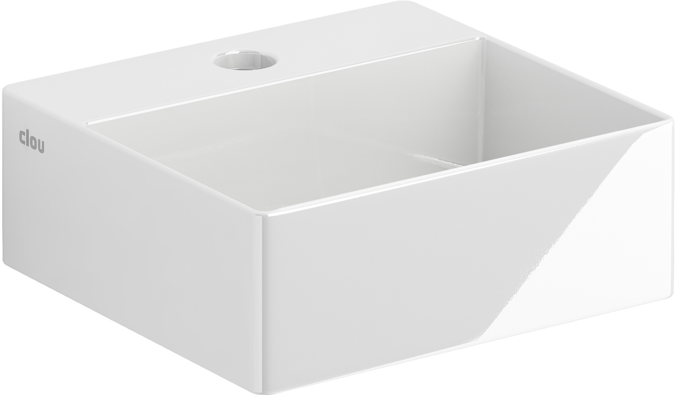 Clou New Flush mosdótál 28x27 cm négyszögletes klasszikus-mosdótálak fehér CL/03.03410.01