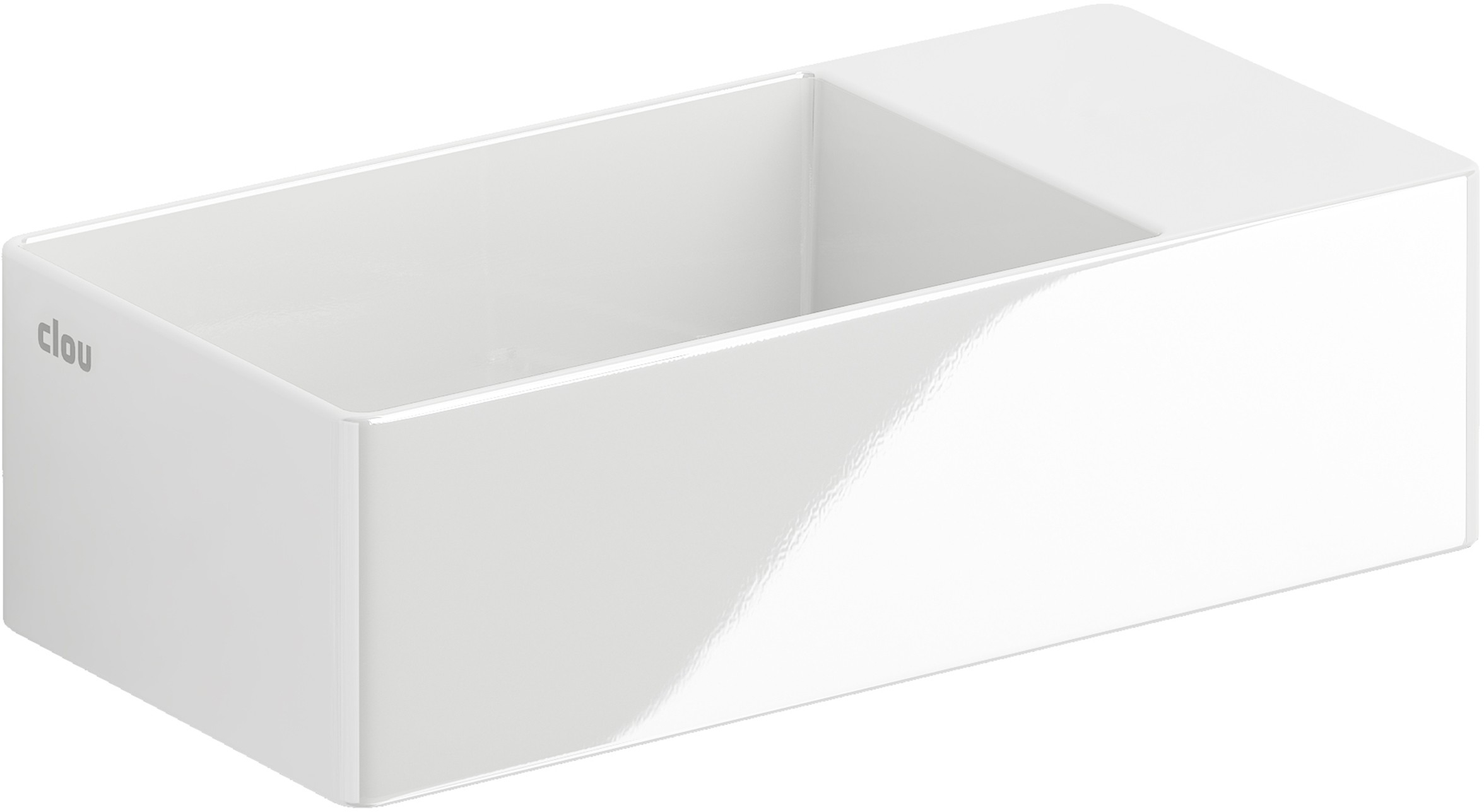 Clou New Flush mosdótál 35x18 cm négyszögletes klasszikus-mosdótálak fehér CL/03.03430