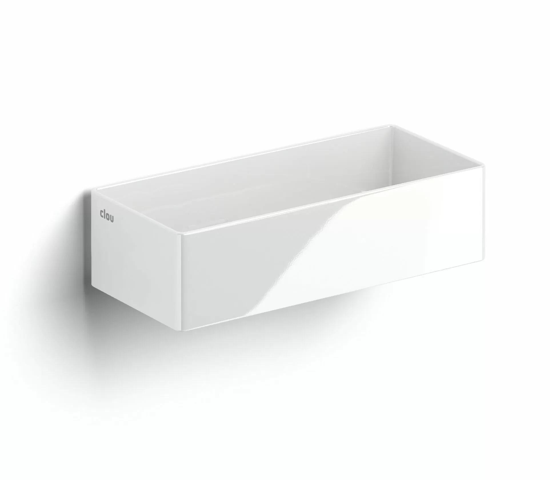 Clou New Flush mosdótál 38x18 cm négyszögletes klasszikus-mosdótálak fehér fényes CL/03.03431