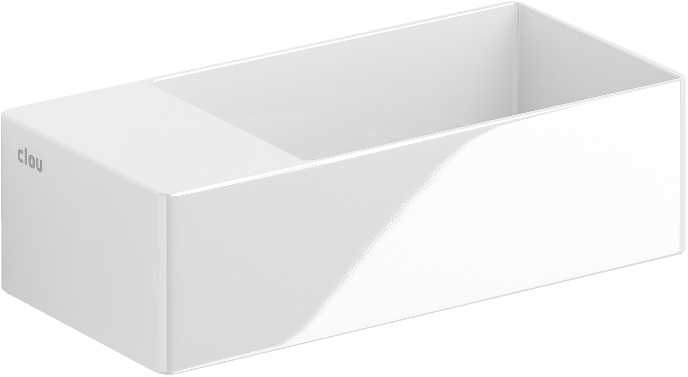 Clou New Flush mosdótál 35x18 cm négyszögletes klasszikus-mosdótálak fehér CL/03.03432