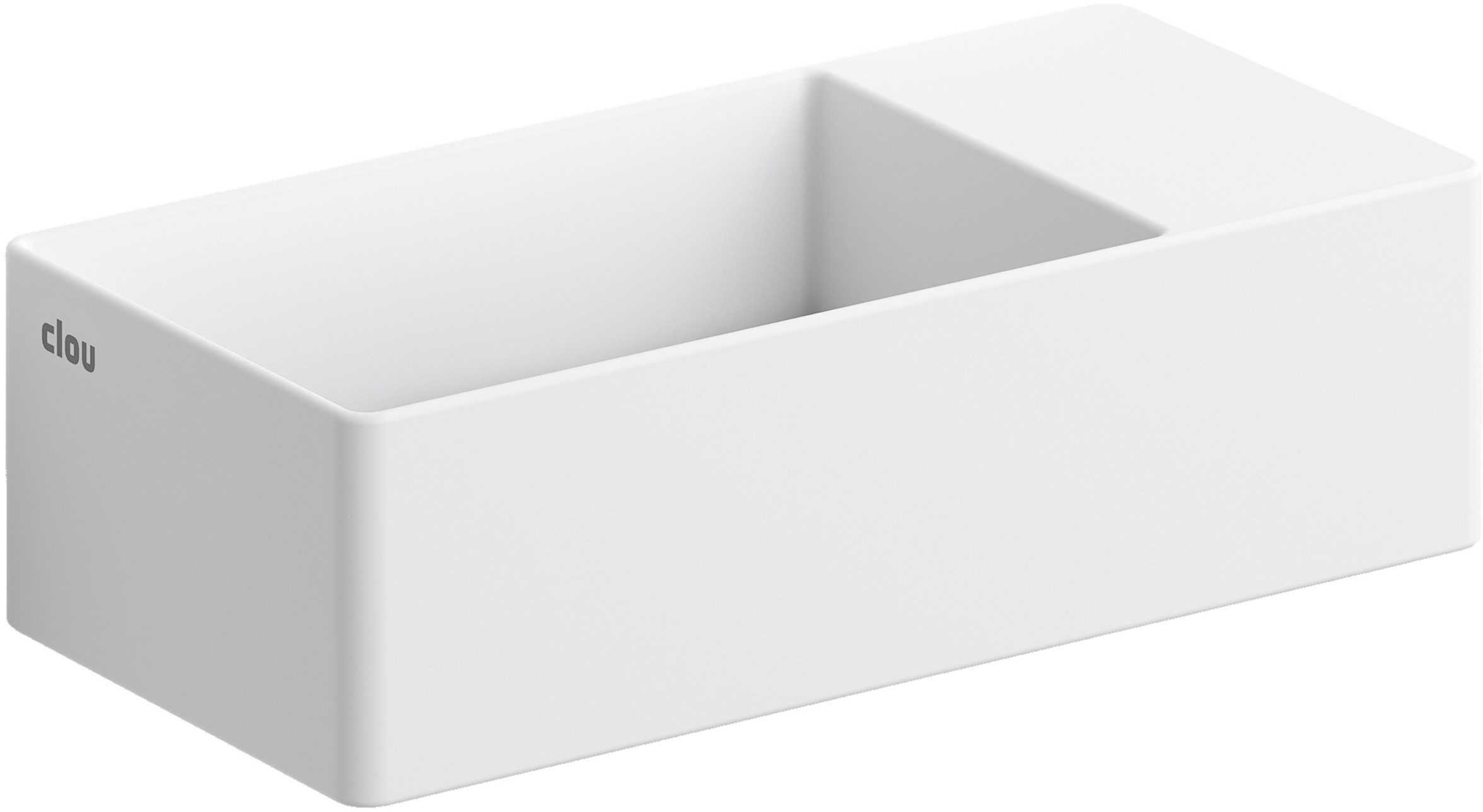 Clou New Flush mosdótál 35x18 cm négyszögletes klasszikus-mosdótálak fehér CL/03.13430.02