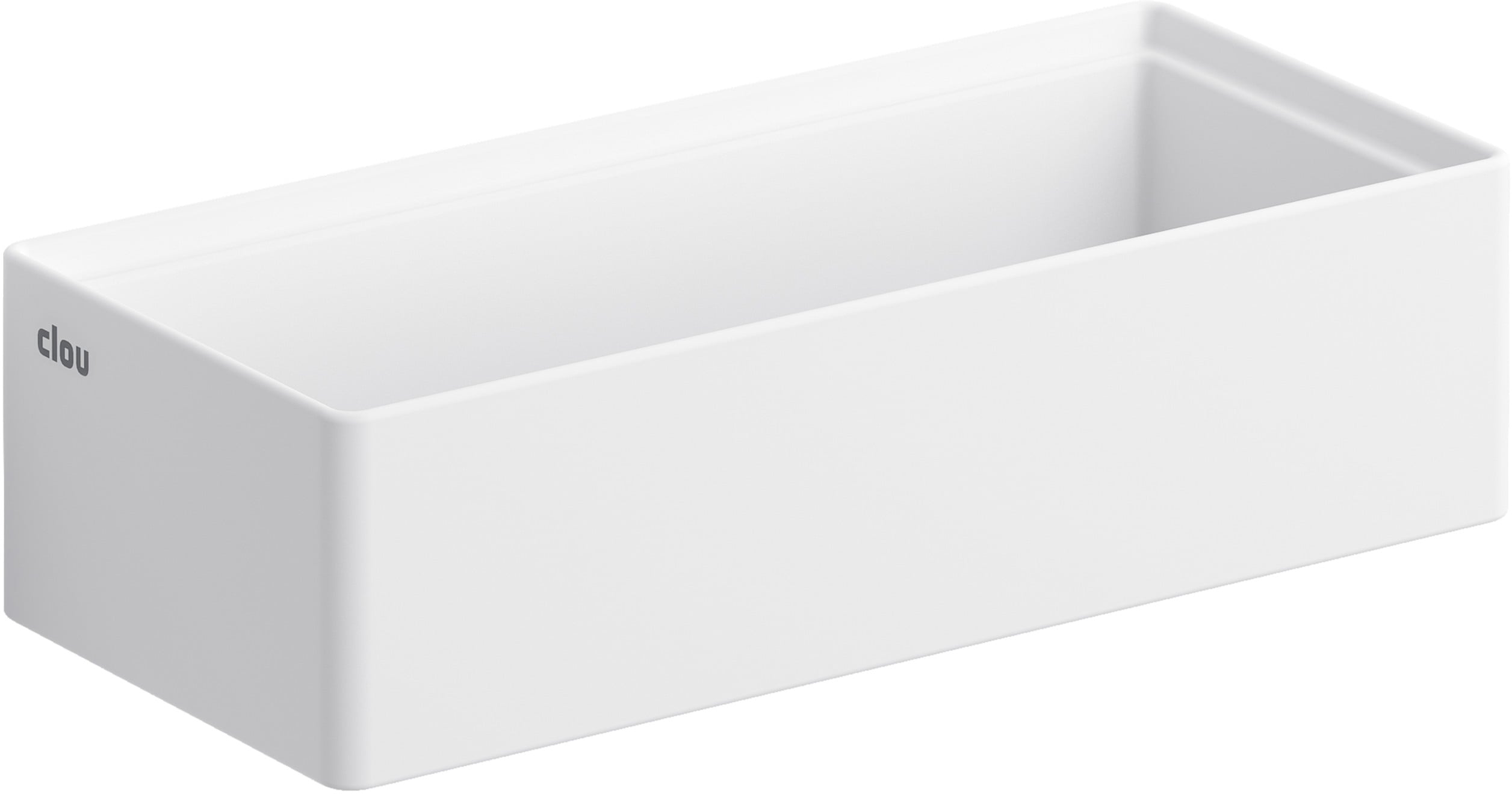 Clou New Flush mosdótál 38x18 cm négyszögletes klasszikus-mosdótálak fehér CL/03.13431.02