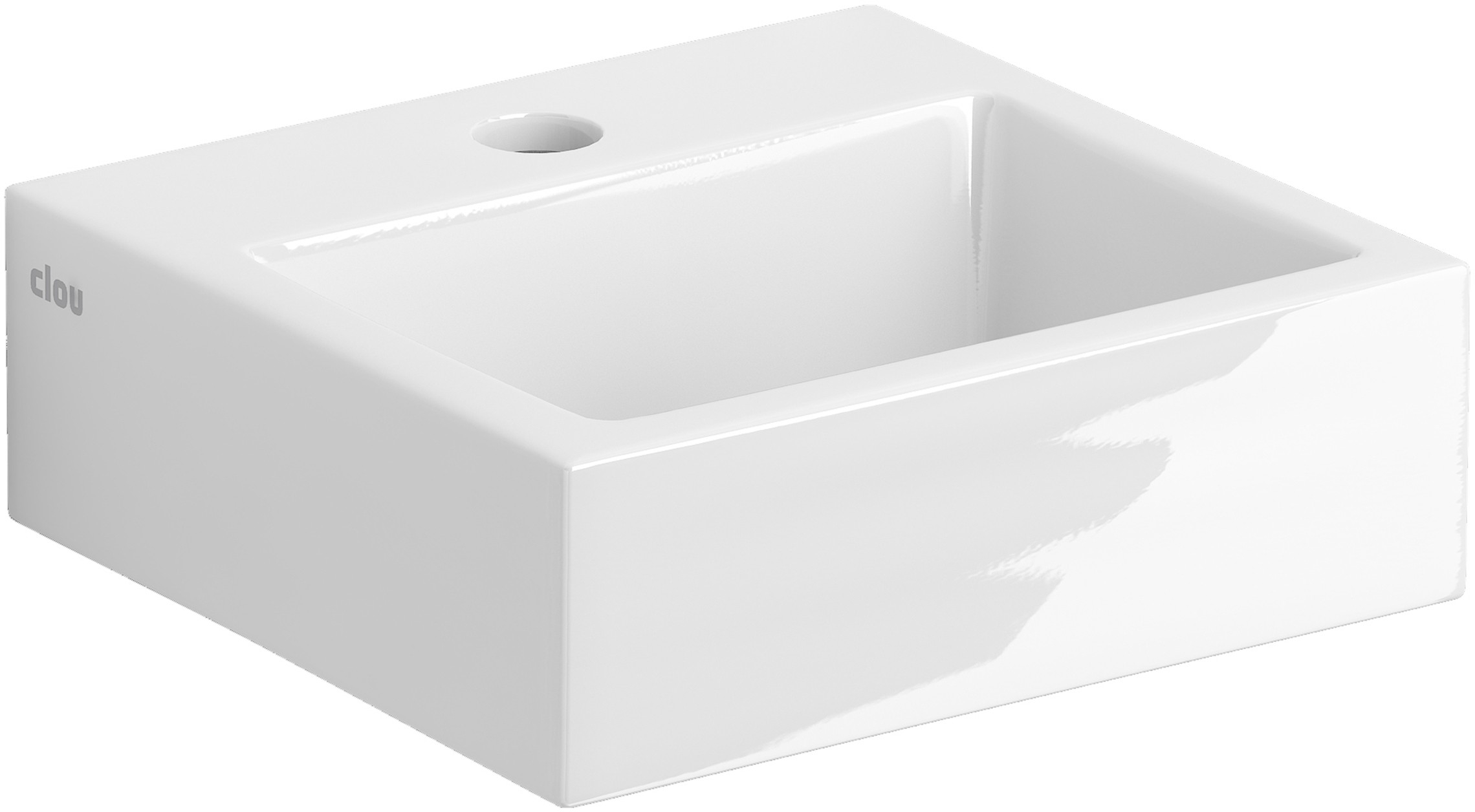 Clou Flush mosdótál 28x27 cm négyszögletes klasszikus-mosdótálak fehér CL/03.03010