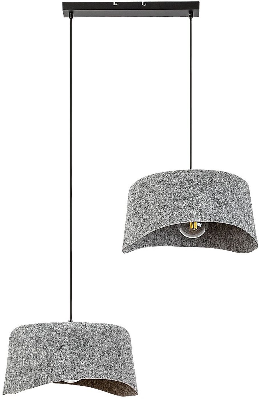 Rabalux Farelia függőlámpa 2x10 W fekete-szürke/hamvas 72190