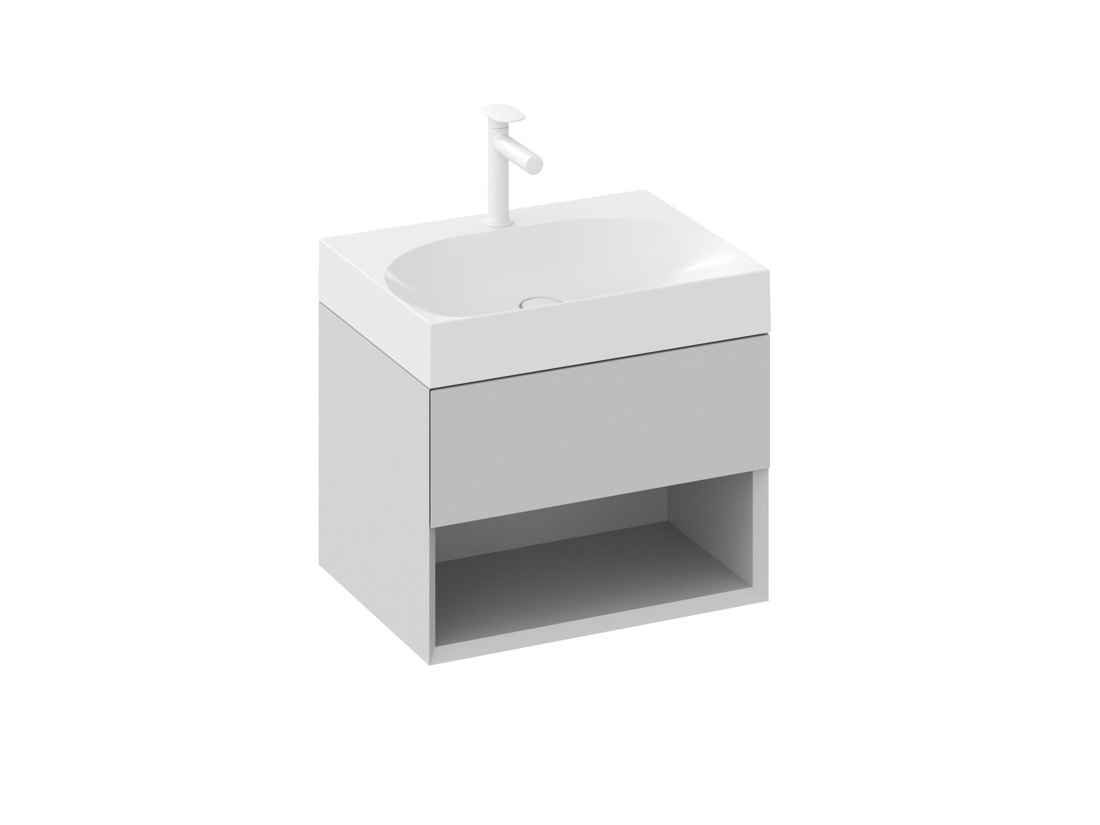 Ravak Lite szekrény 60x45x43 cm mosdókagyló alá akasztható szürke X000001859