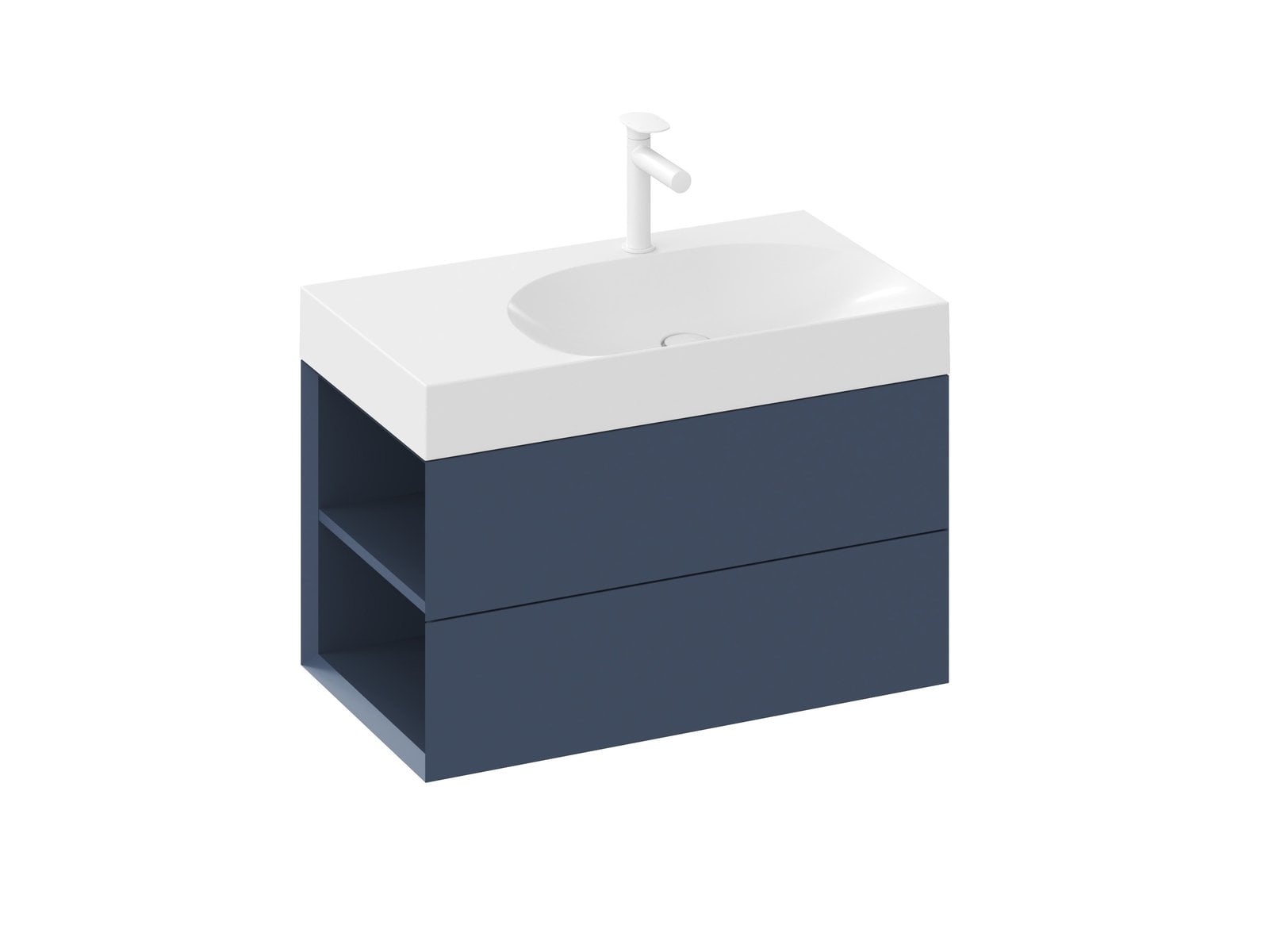 Ravak Lite szekrény 80x45x43 cm mosdókagyló alá akasztható kék X000001875