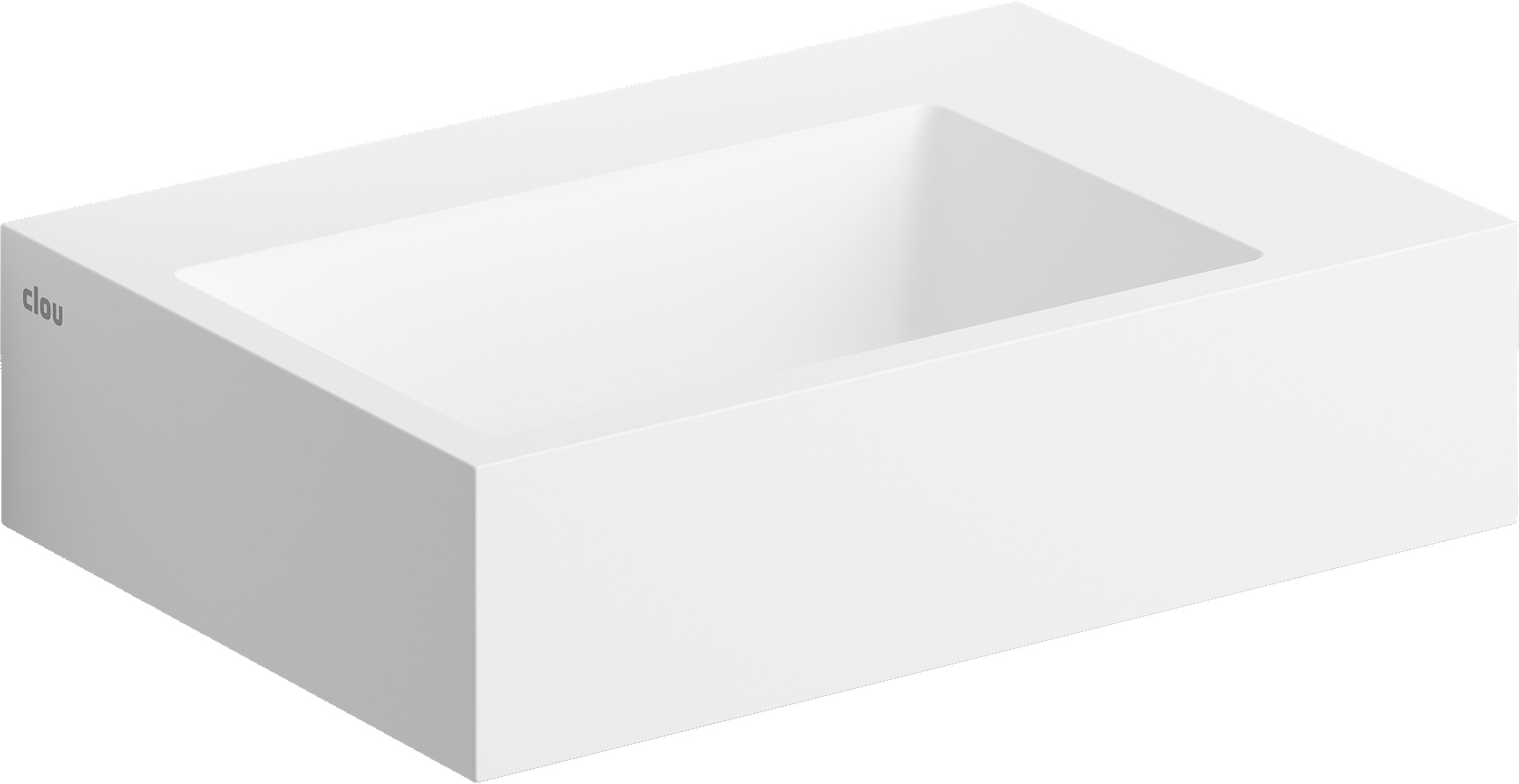 Clou Flush mosdótál 42.5x29 cm négyszögletes klasszikus-mosdótálak fehér CL/03.13221