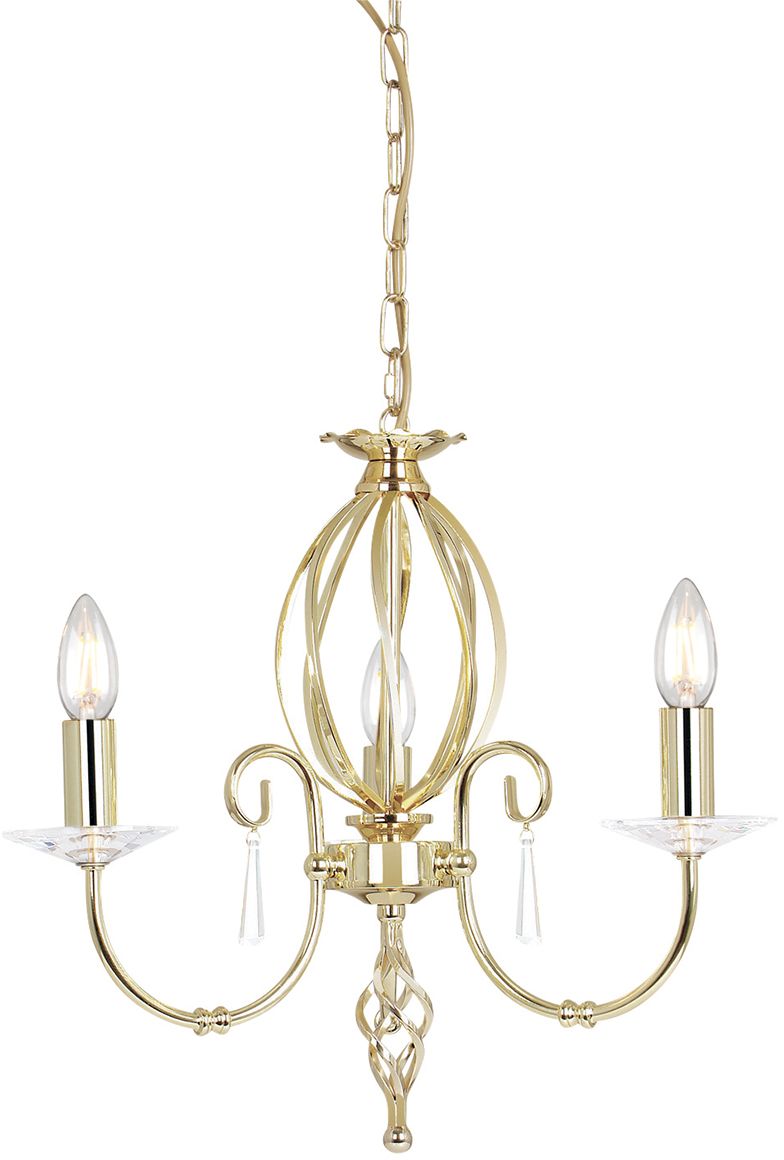 Elstead Lighting Aegean függőlámpa 3x60 W sárgaréz AG3-POL-BRASS