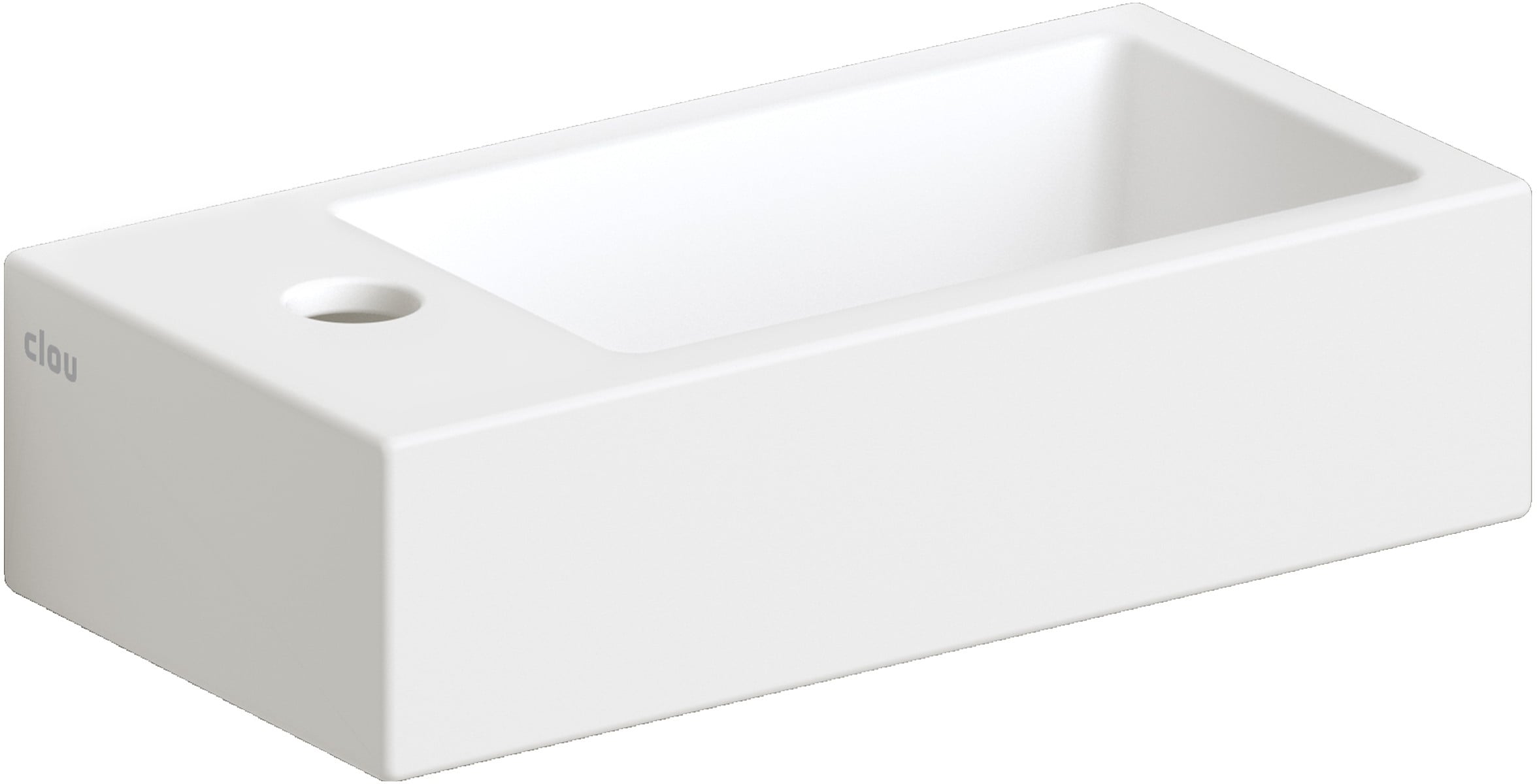 Clou Flush mosdótál 36x18 cm négyszögletes klasszikus-mosdótálak fehér CL/03.02032