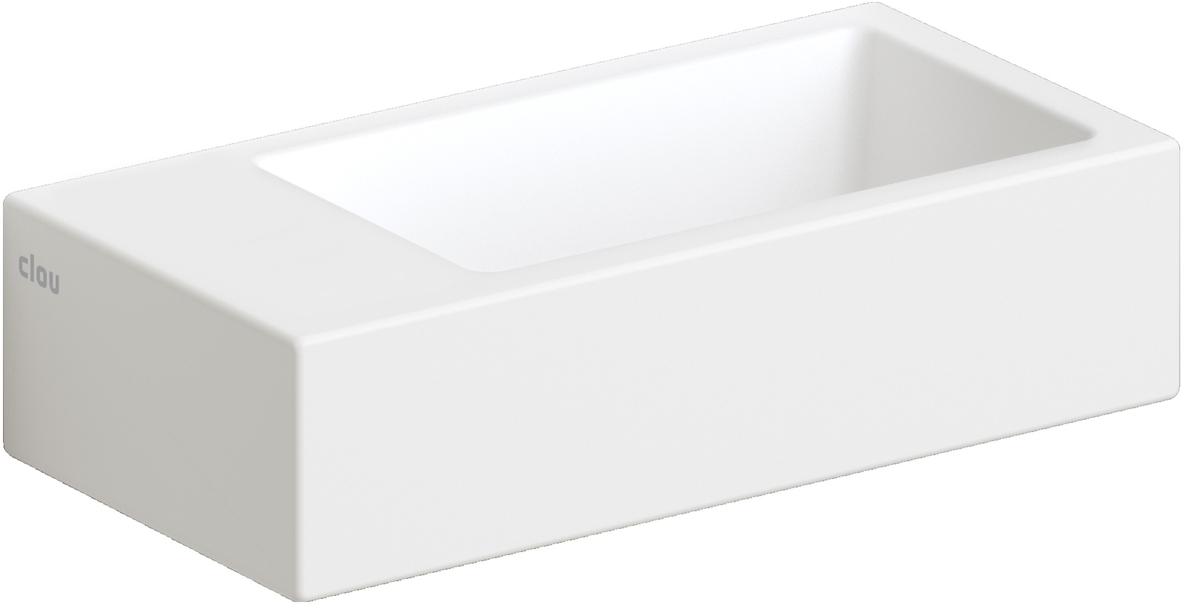 Clou Flush mosdótál 36x18 cm négyszögletes klasszikus-mosdótálak fehér CL/03.02033