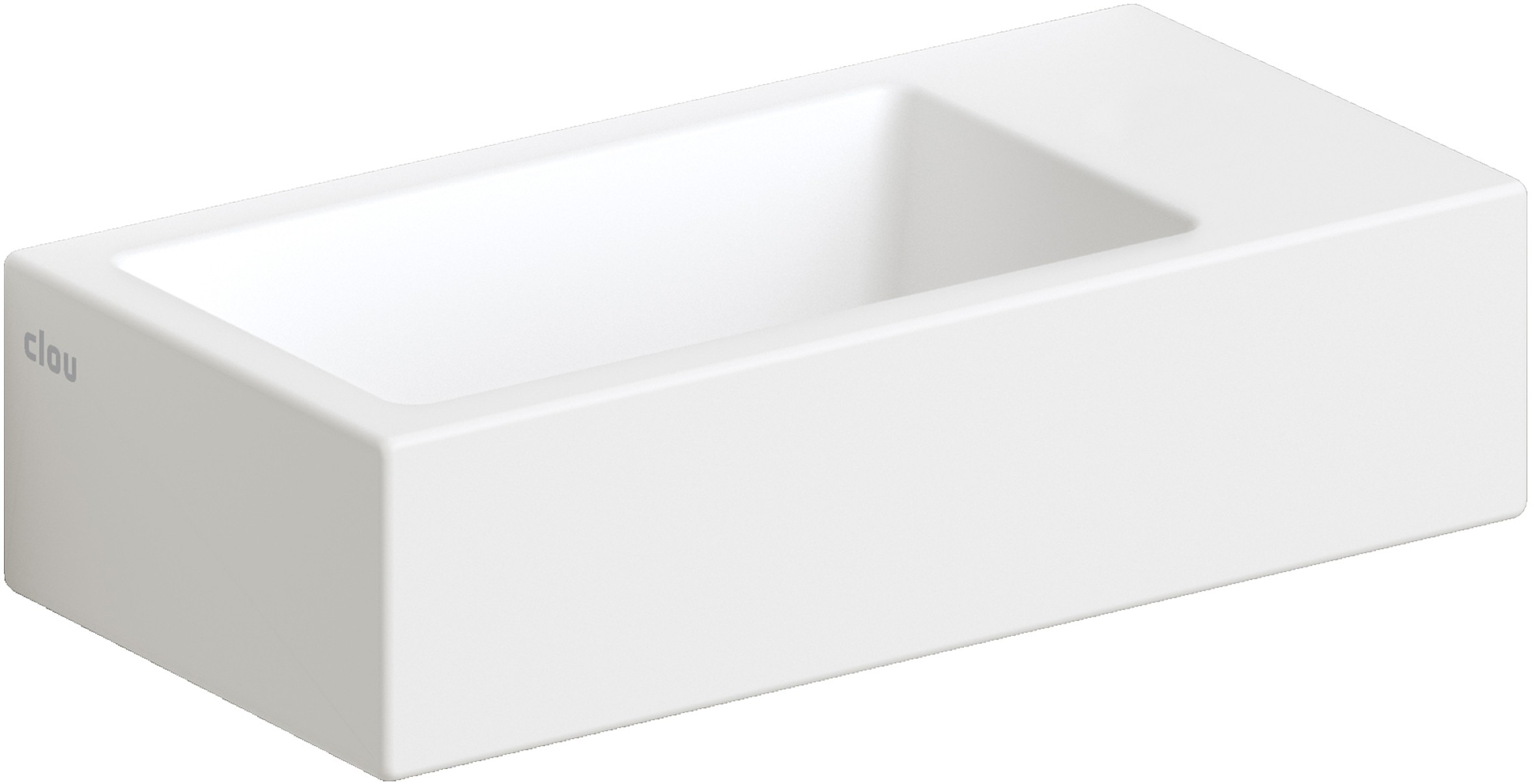 Clou Flush mosdótál 36x18 cm négyszögletes klasszikus-mosdótálak fehér CL/03.02031