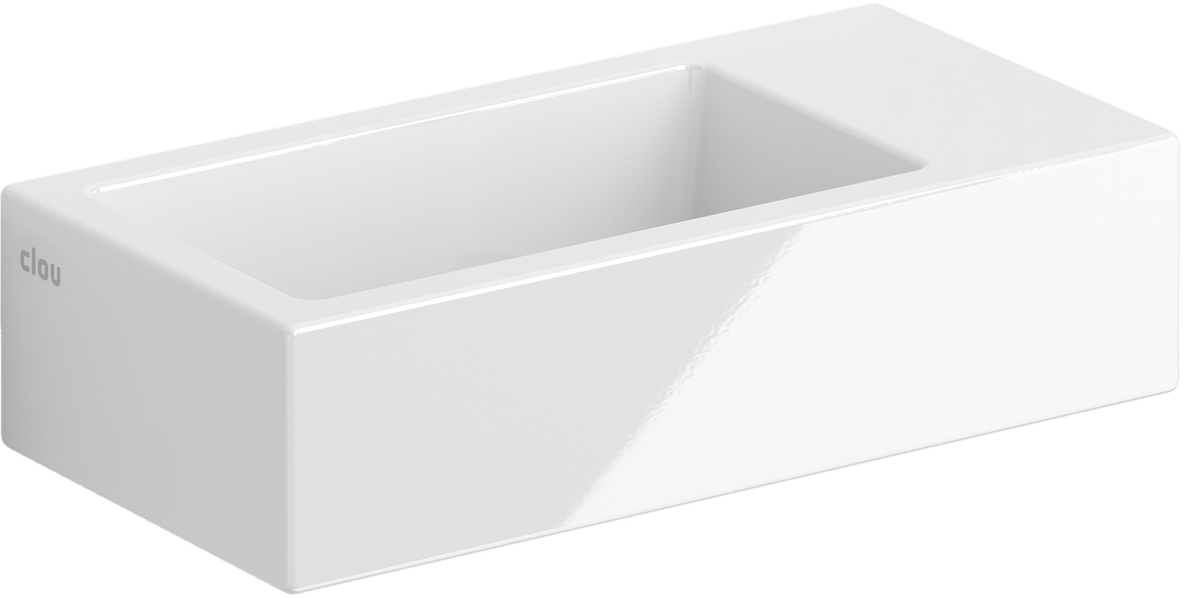 Clou Flush mosdótál 36x18 cm négyszögletes klasszikus-mosdótálak fehér CL/03.03031