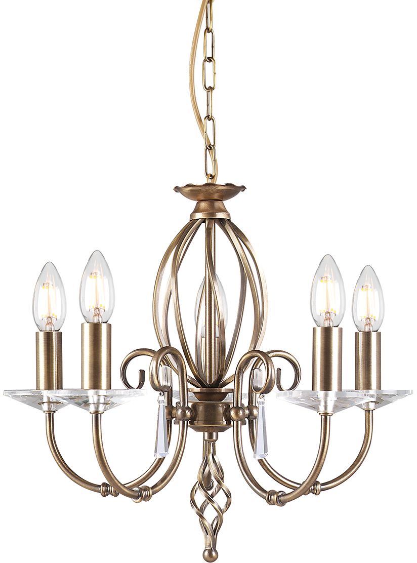Elstead Lighting Aegean függőlámpa 5x60 W sárgaréz AG5-AGED-BRASS