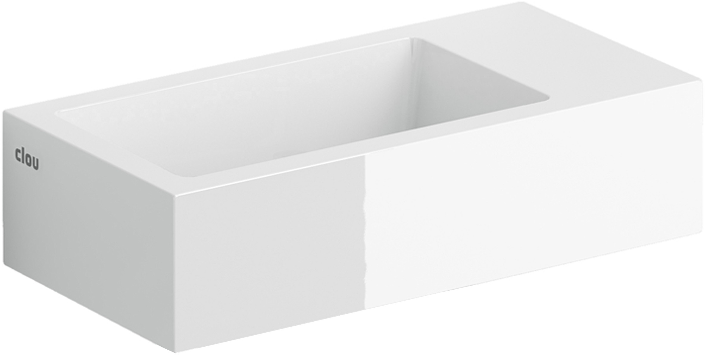 Clou Flush mosdótál 36x18 cm négyszögletes klasszikus-mosdótálak fehér CL/03.08031