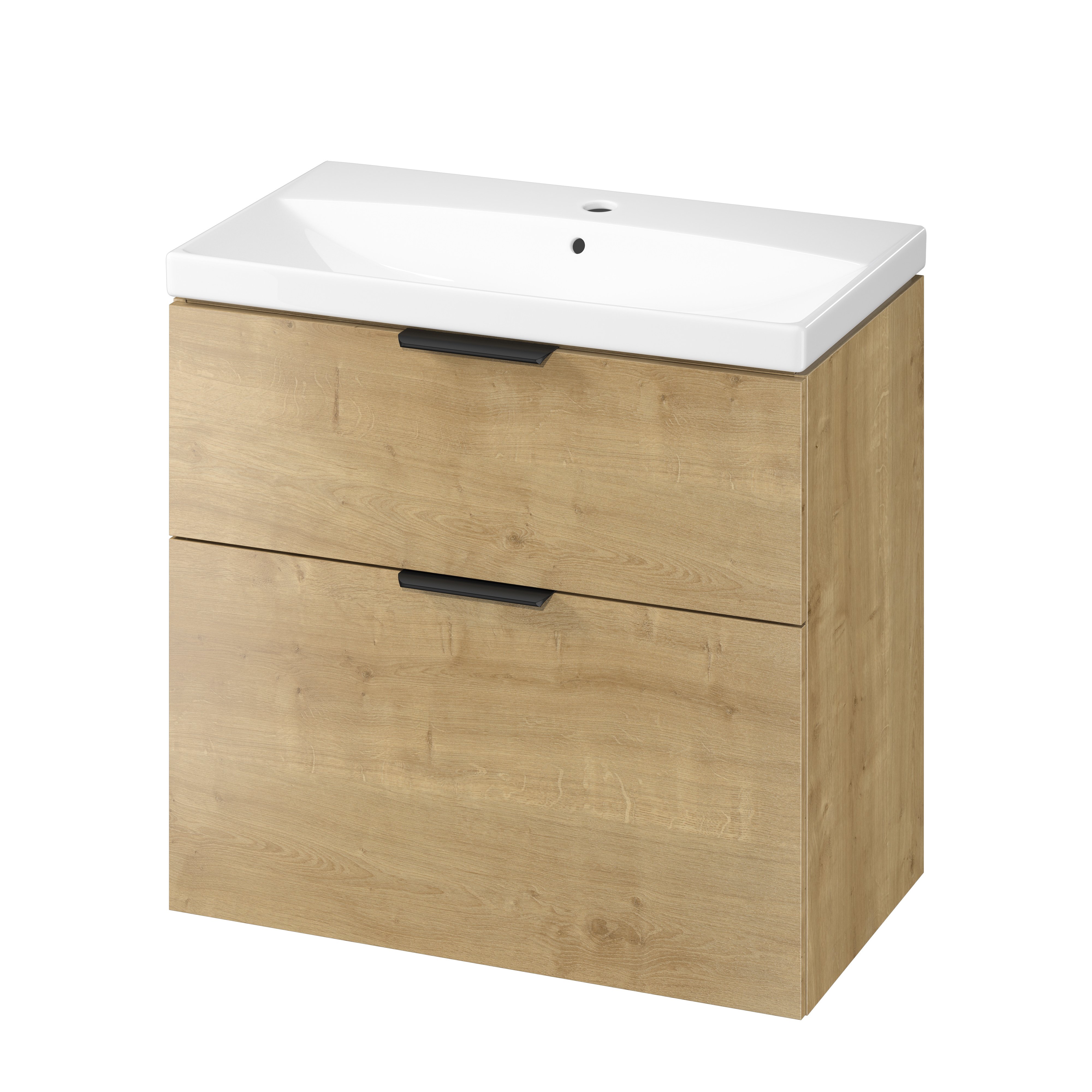 Cersanit City mosdó szekrénnyel 80.5 cm tölgy S4004-135