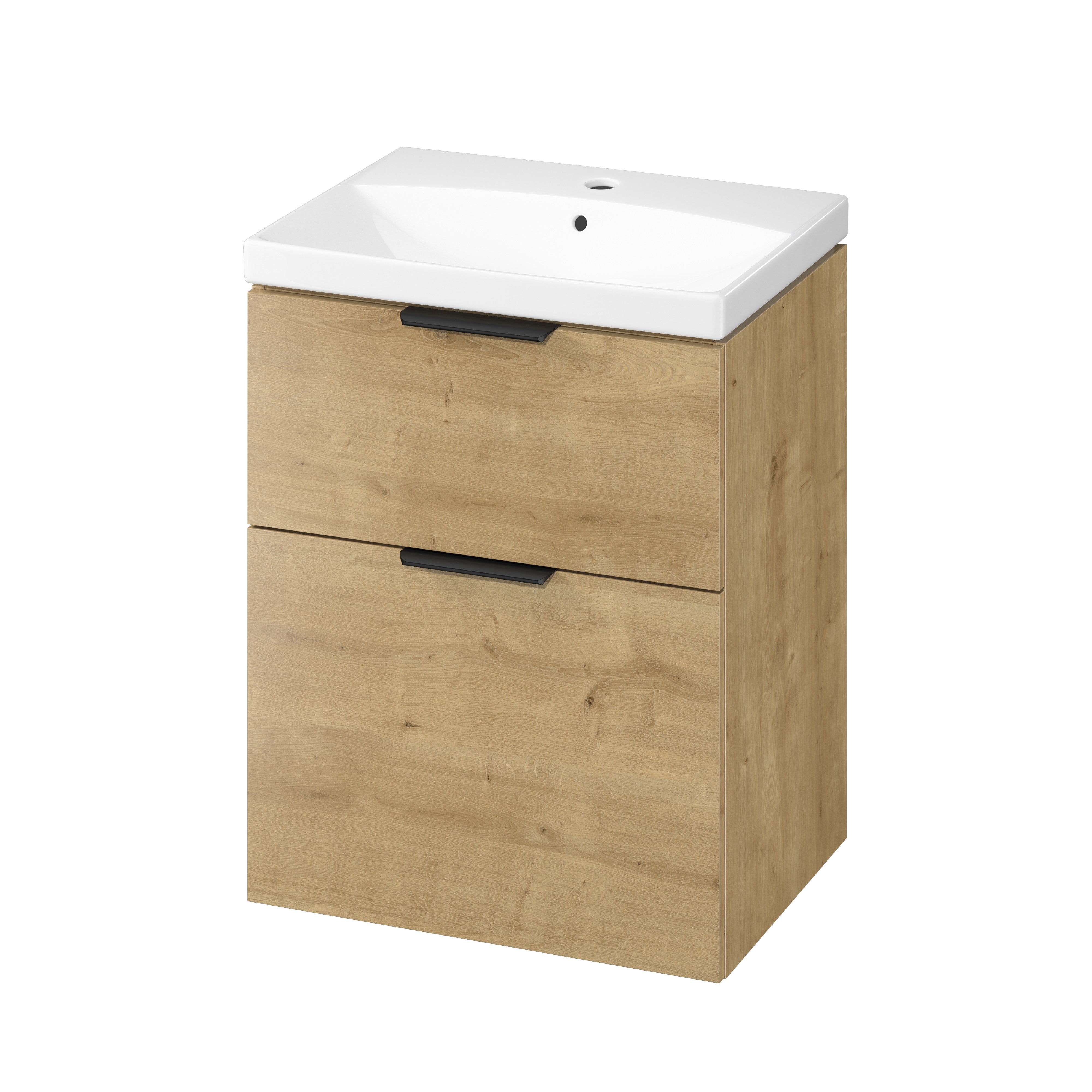 Cersanit City mosdó szekrénnyel 60 cm tölgy S4004-134
