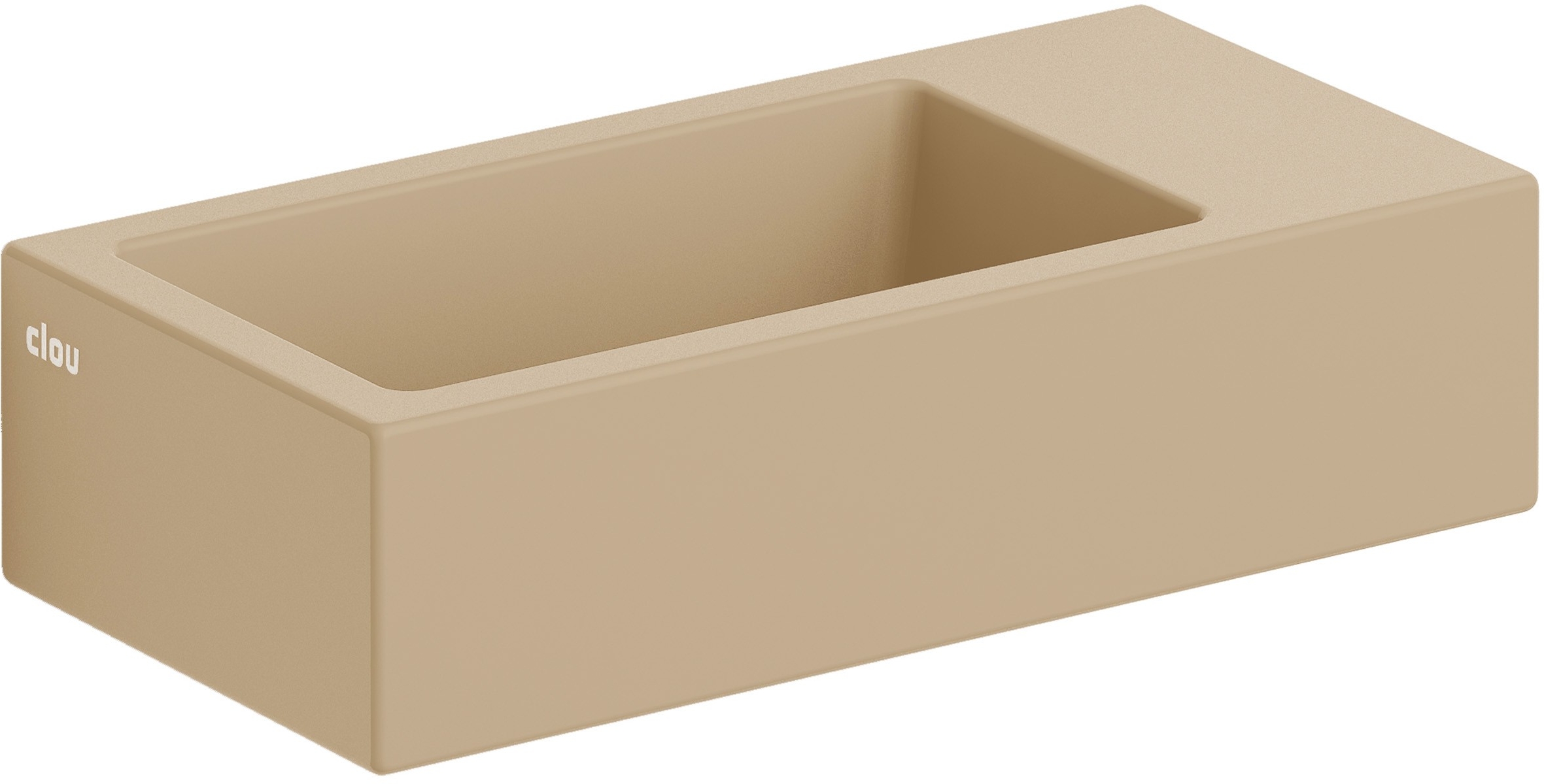 Clou Flush mosdótál 36x18 cm négyszögletes klasszikus-mosdótálak barna/bézs CL/03.34031