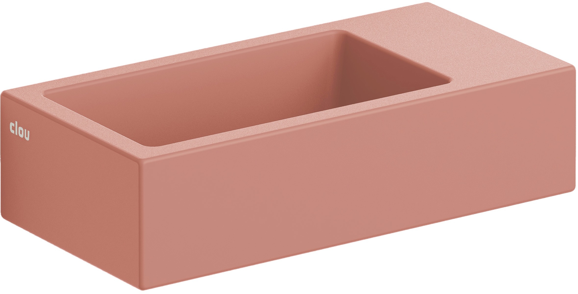 Clou Flush mosdótál 36x18 cm négyszögletes klasszikus-mosdótálak rózsaszín CL/03.40031
