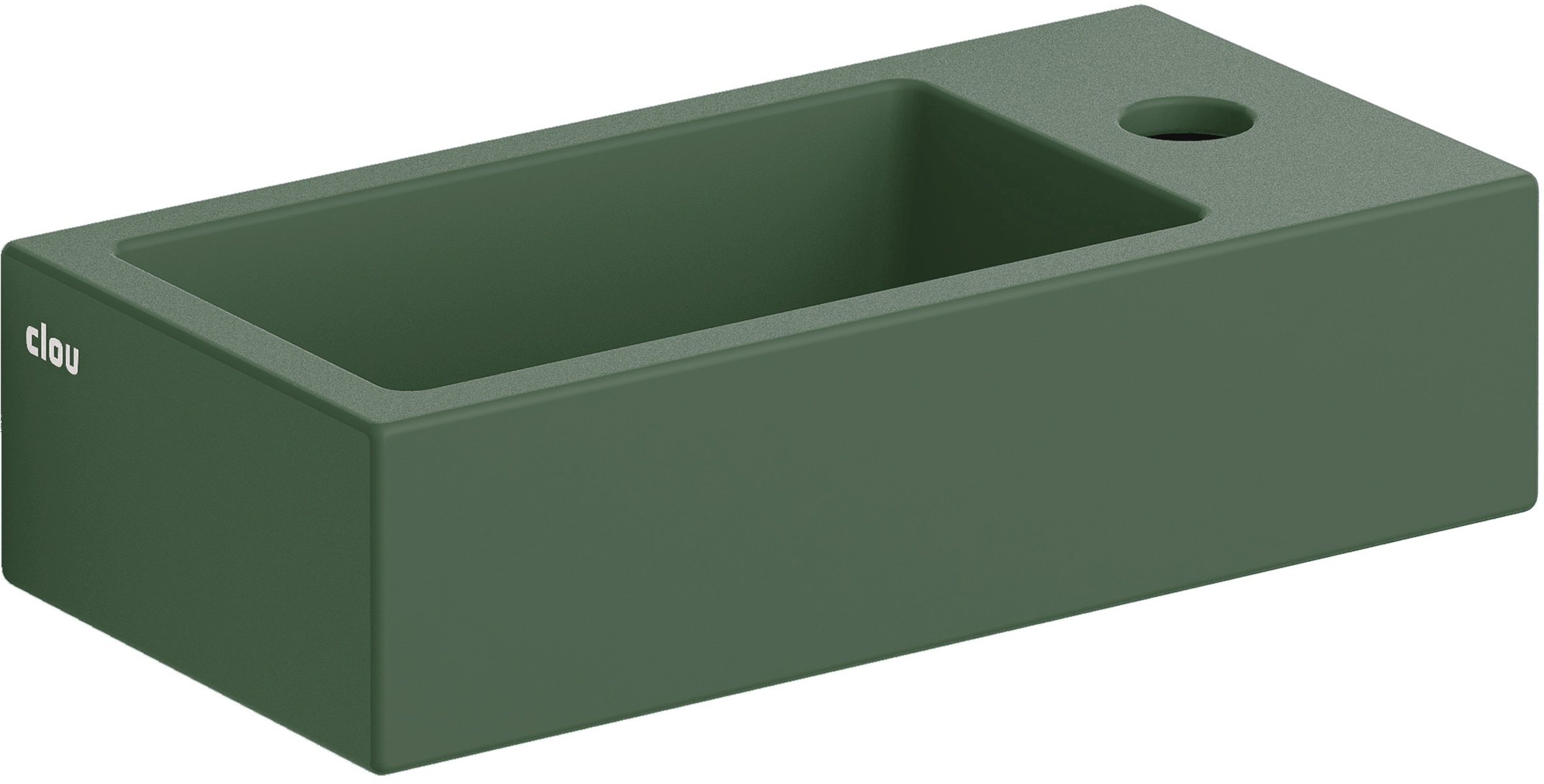 Clou Flush mosdótál 36x18 cm négyszögletes klasszikus-mosdótálak zöld CL/03.42030