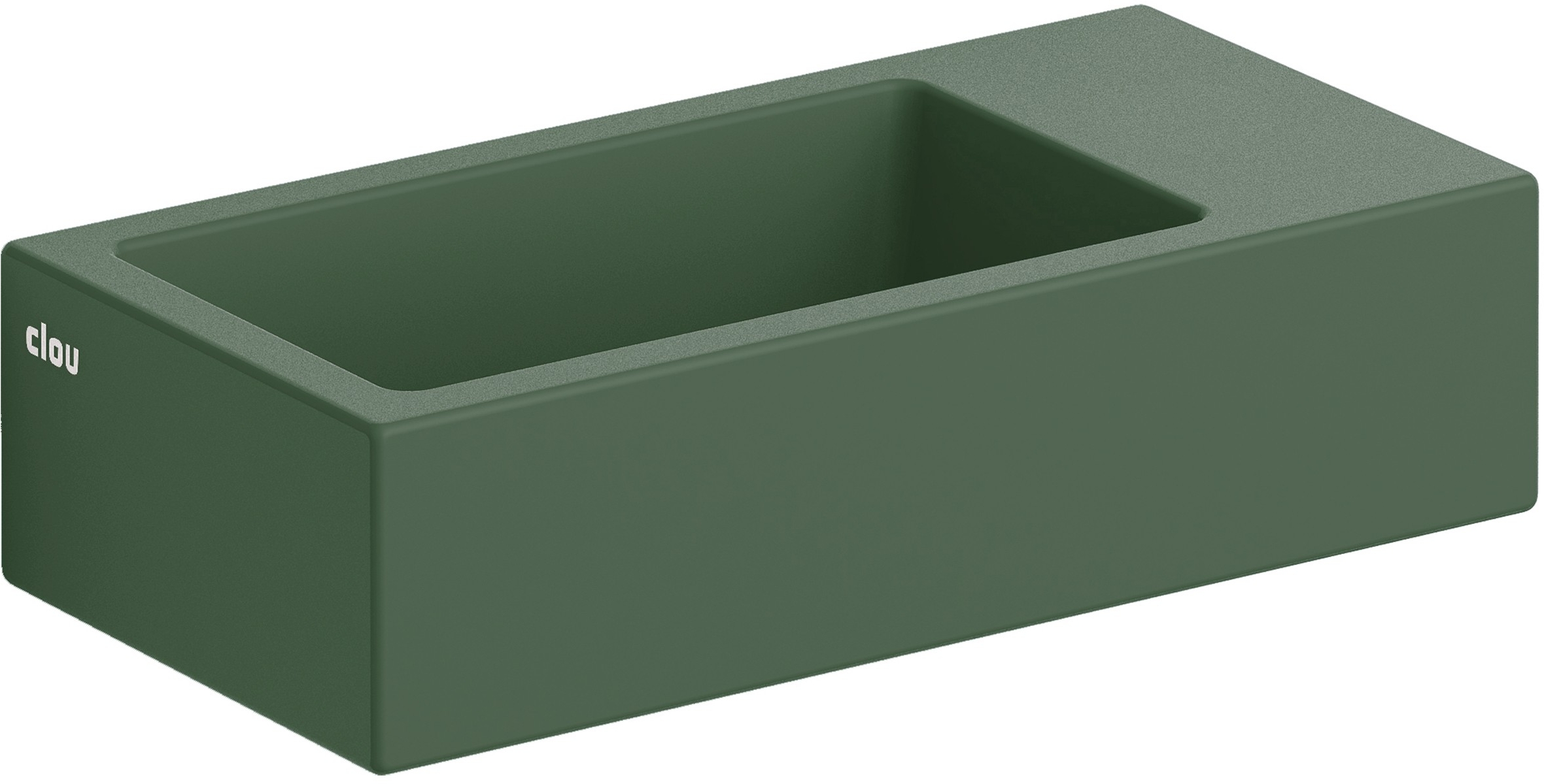 Clou Flush mosdótál 36x18 cm négyszögletes klasszikus-mosdótálak zöld CL/03.42031