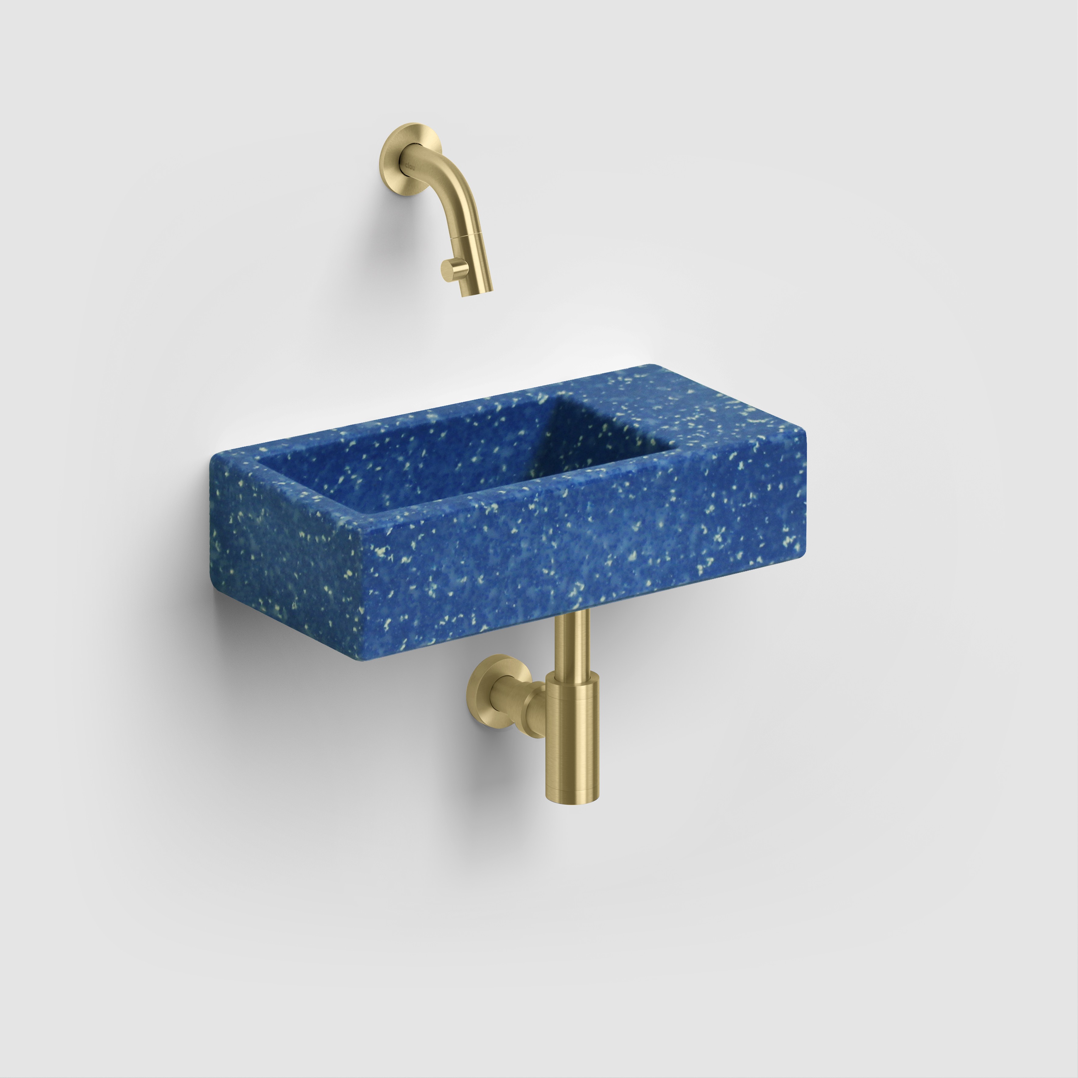 Clou Flush mosdótál 36x18 cm négyszögletes klasszikus-mosdótálak kék CL/03.82031