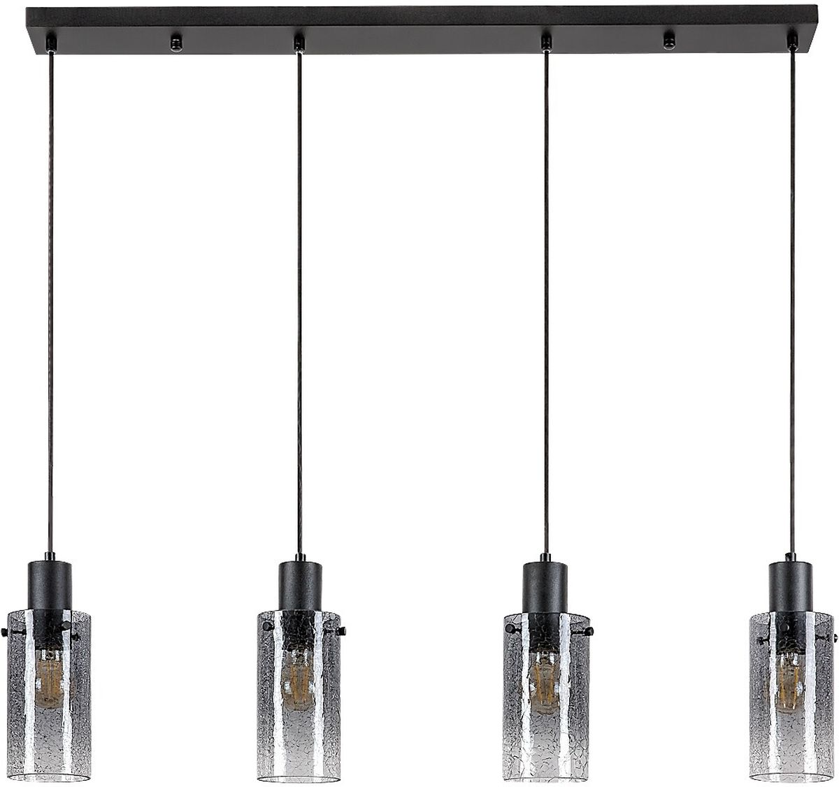 Rabalux Fumea függőlámpa 4x60 W fekete-füst színű 72039