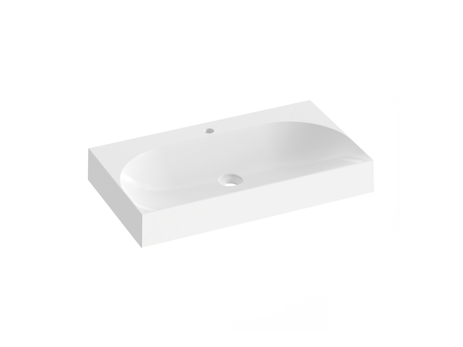 Ravak Lite mosdótál 80x45 cm négyszögletes beépíthető fehér XJX01280005