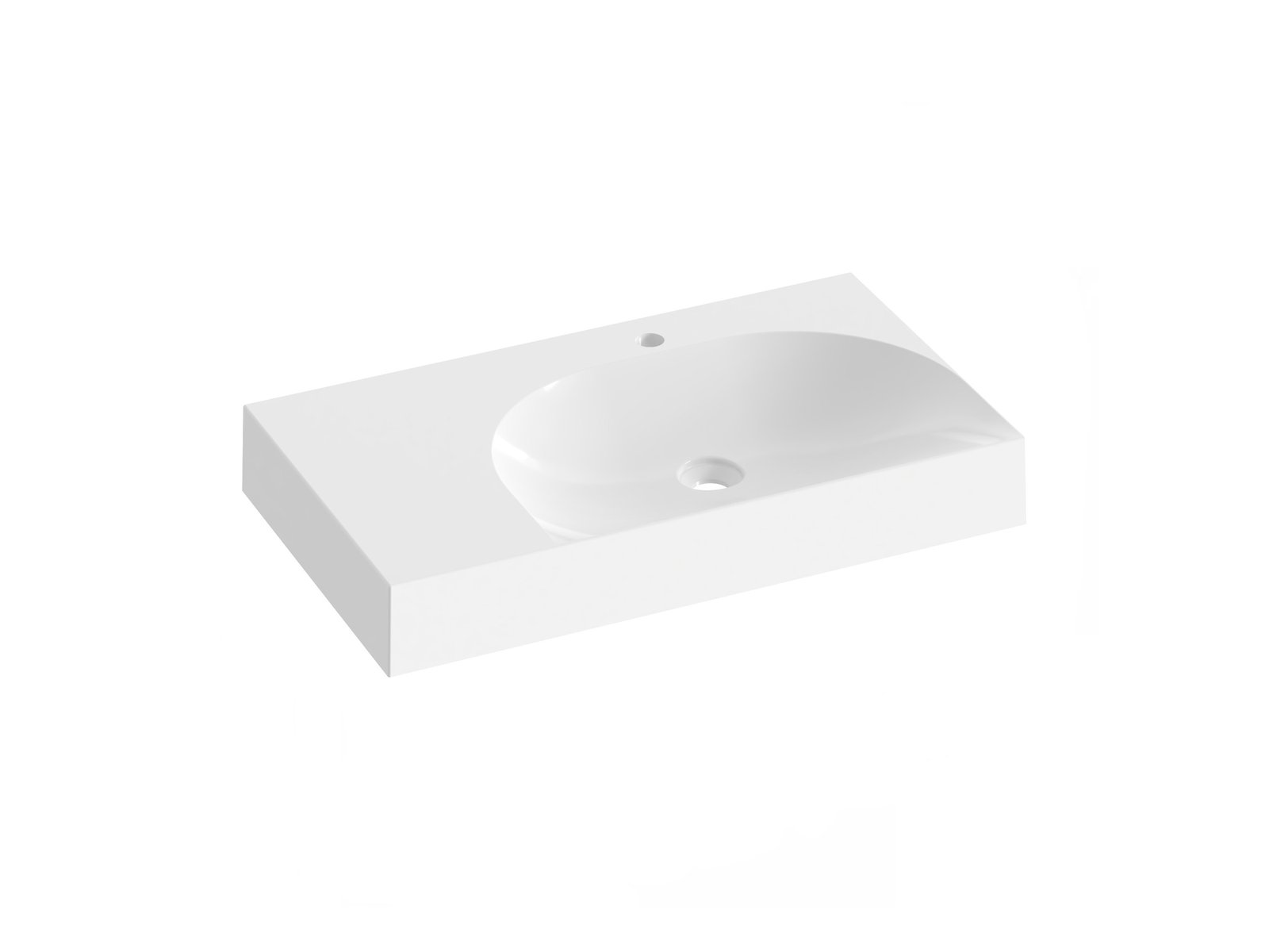 Ravak Lite mosdótál 80x45 cm négyszögletes beépíthető fehér XJXL1280001
