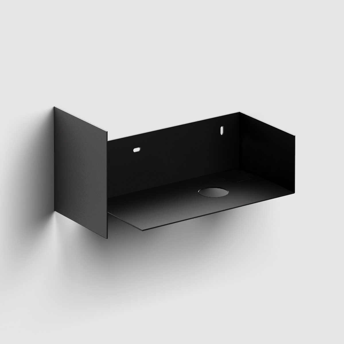 Clou Flush konzol 44x18x20.5 cm mosdókagyló alá akasztható fekete CL/07.36.030.21