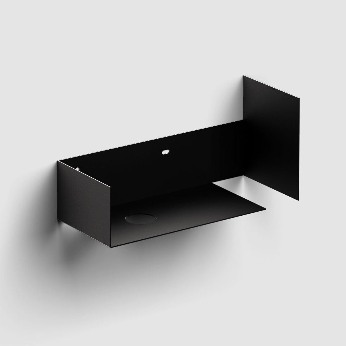 Clou Flush konzol 44x18x20.5 cm mosdókagyló alá akasztható fekete CL/07.36.032.21