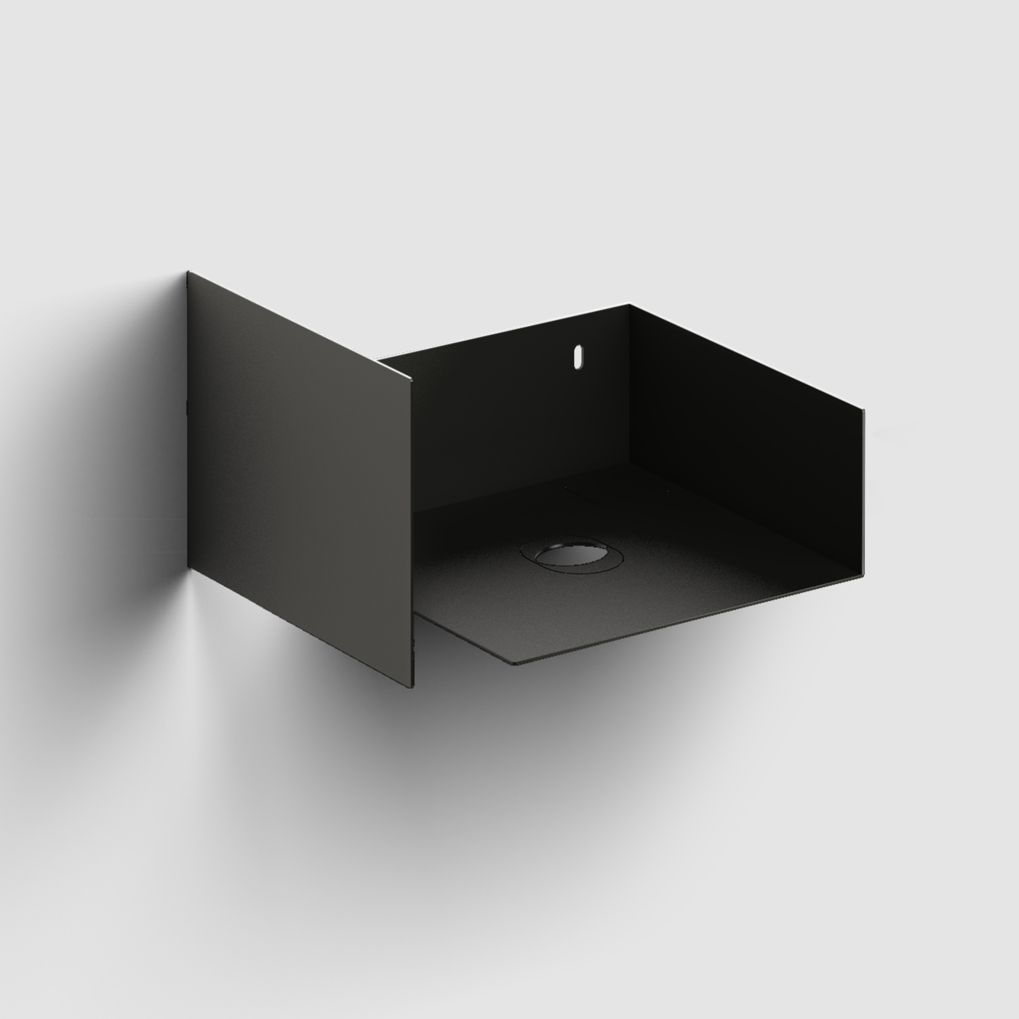 Clou Flush konzol 36.5x27x20.5 cm mosdókagyló alá akasztható fekete CL/07.36.010.21