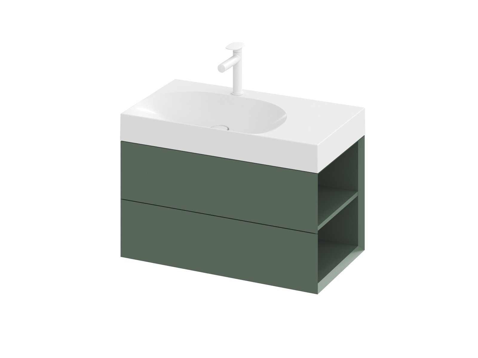 Ravak Lite szekrény 80x45x43 cm mosdókagyló alá akasztható zöld X000001888