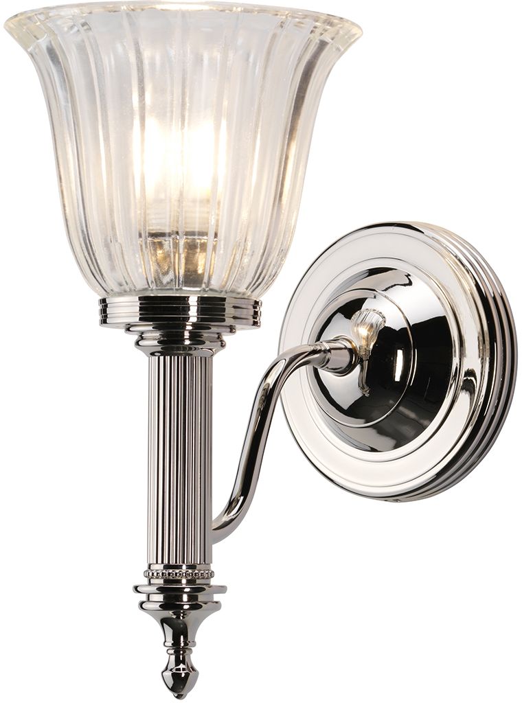 Elstead Lighting Carroll oldalfali lámpa 1x3 W nikkel BATH-CARROLL1-PN