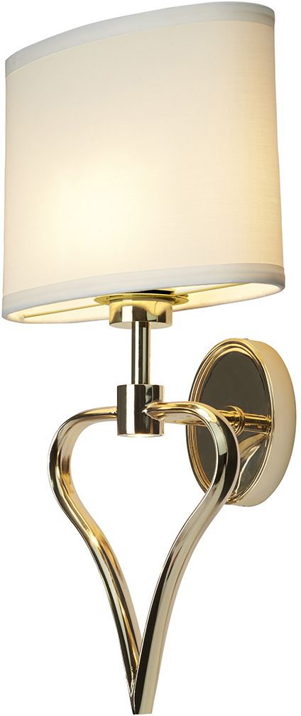 Elstead Lighting Falmouth oldalfali lámpa 2x3 W fehér-arany BATH-FALMOUTH-FG