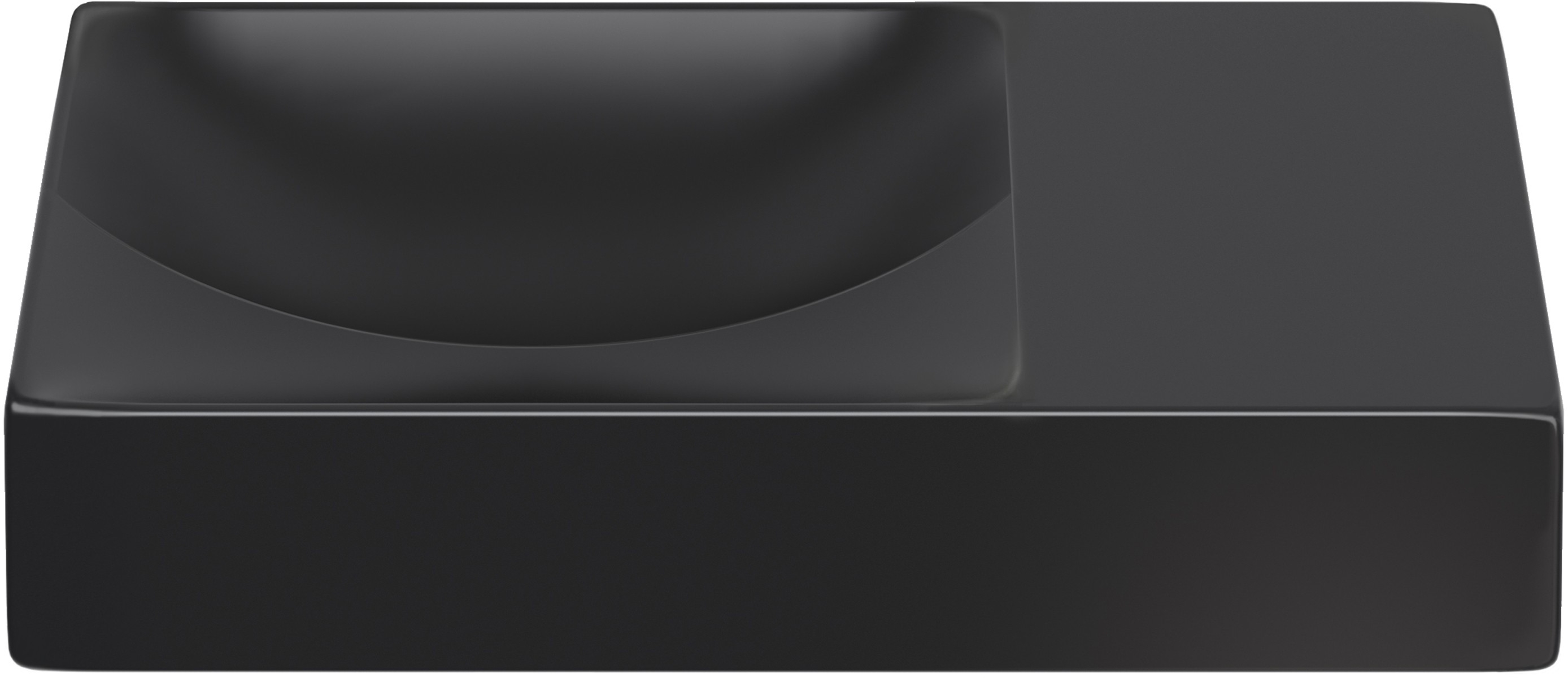 Clou Vale mosdótál 38x19 cm négyszögletes klasszikus-mosdótálak fekete CL/03.30161.R