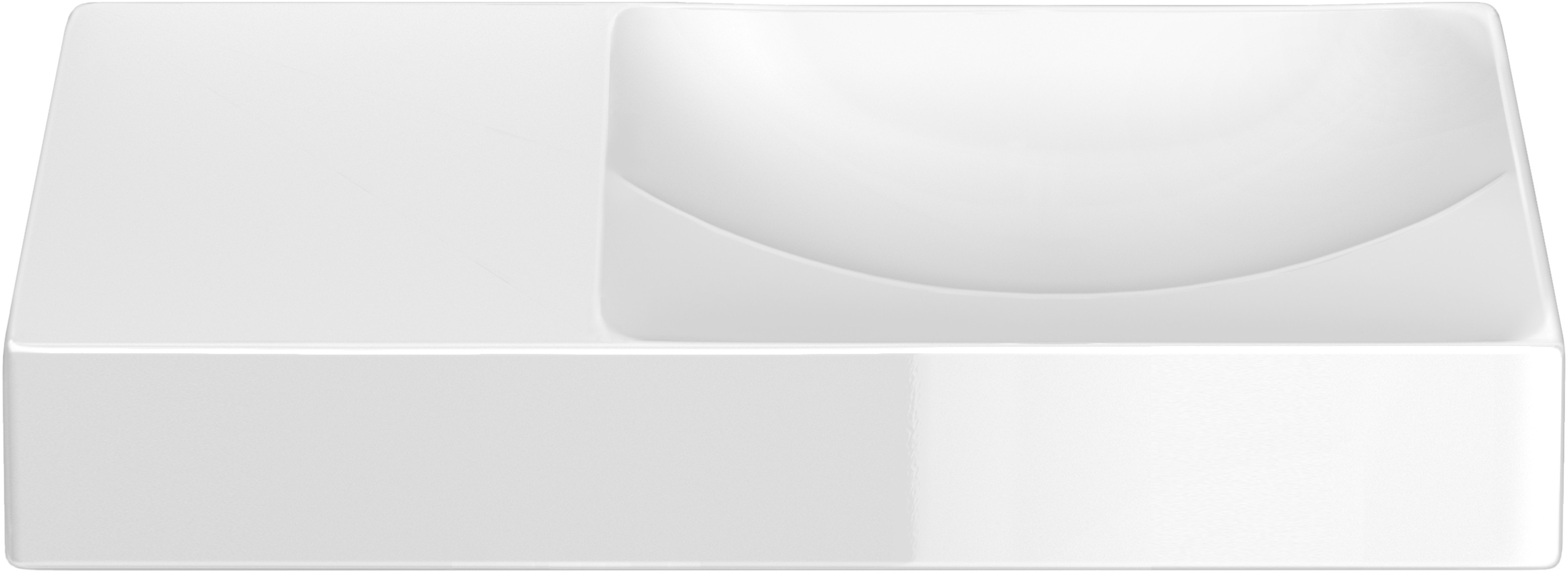 Clou Vale mosdótál 45x19 cm négyszögletes klasszikus-mosdótálak fehér CL/03.03162.L