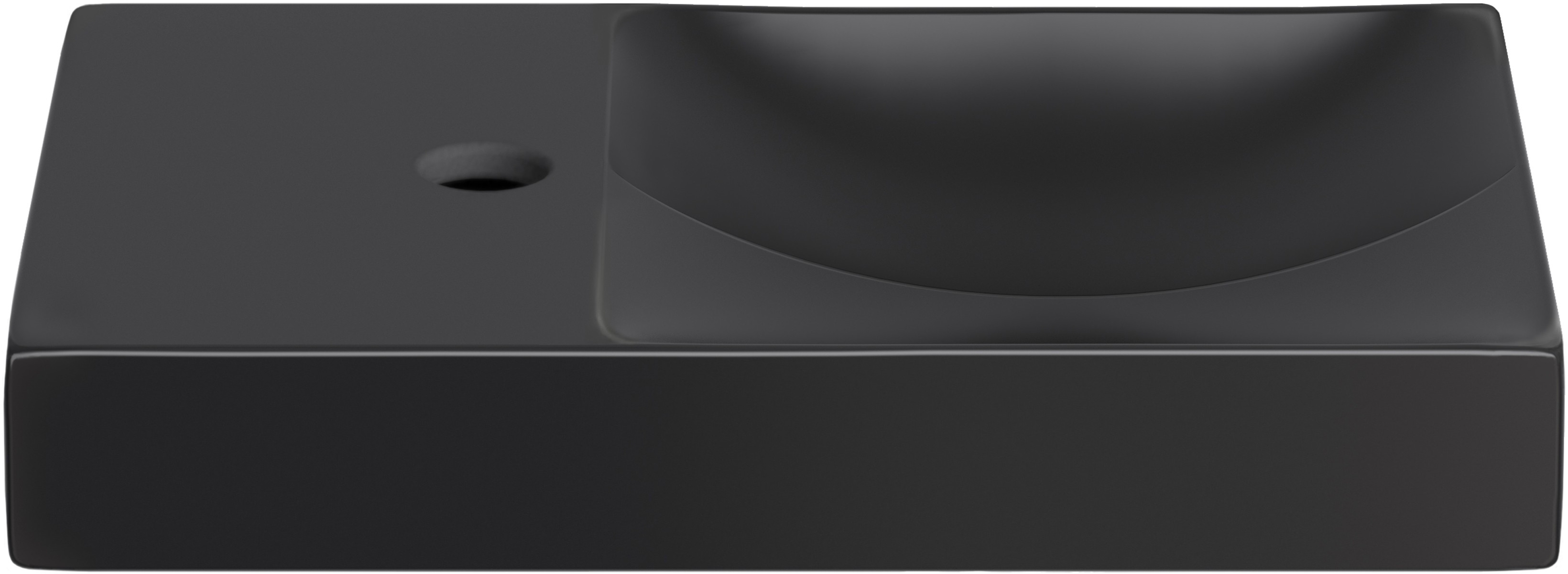 Clou Vale mosdótál 45x19 cm négyszögletes klasszikus-mosdótálak fekete CL/03.30162.01.L