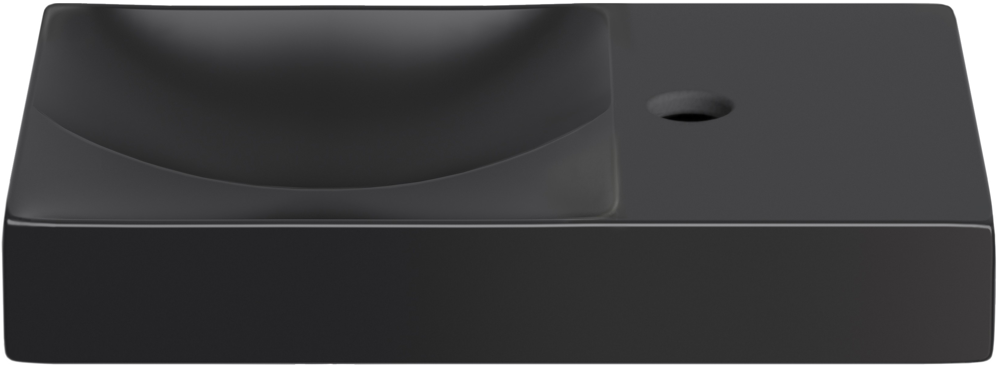 Clou Vale mosdótál 45x19 cm négyszögletes klasszikus-mosdótálak fekete CL/03.30162.01.R