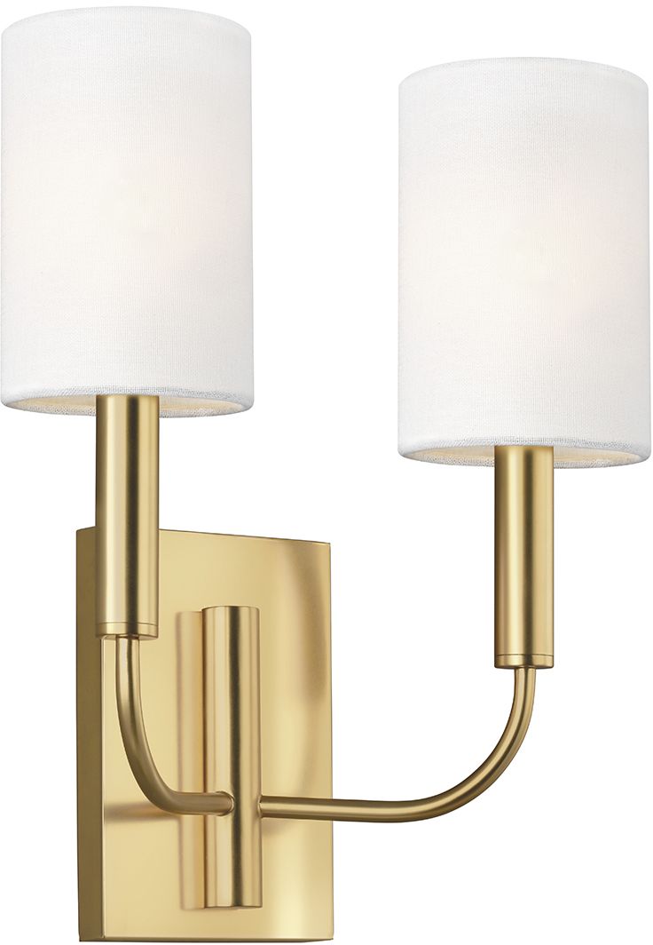 Elstead Lighting Brianna oldalfali lámpa 2x60 W sárgaréz FE-BRIANNA2-BB