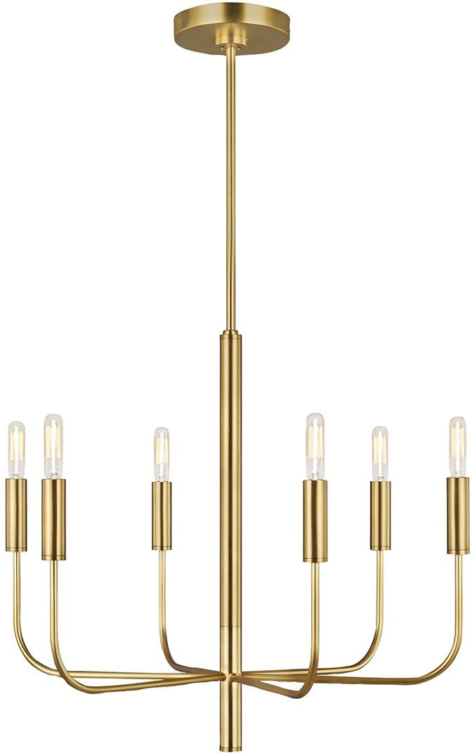Elstead Lighting Brianna függőlámpa 6x60 W sárgaréz FE-BRIANNA6-BB