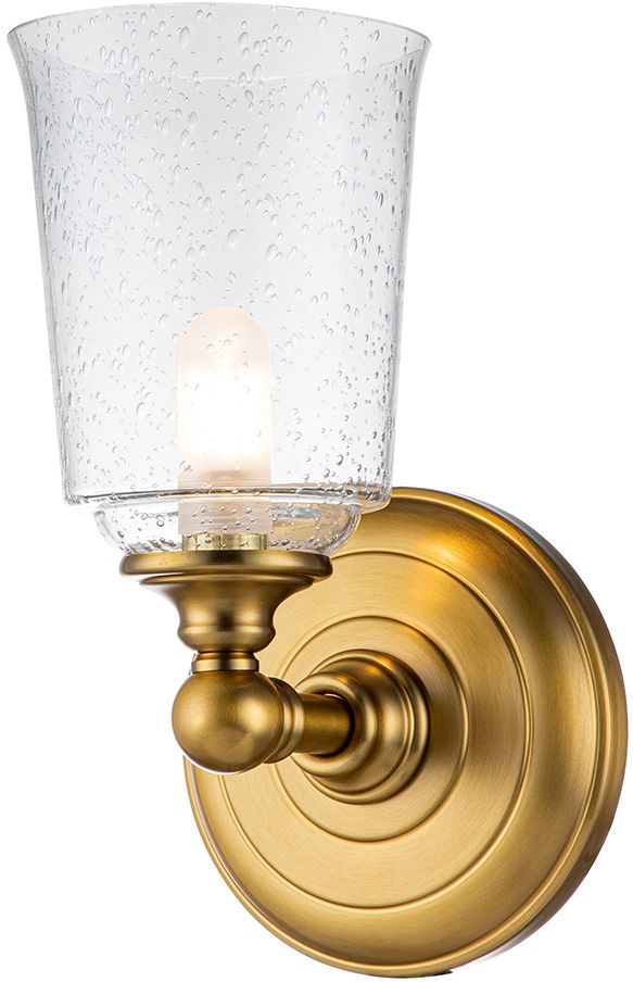 Elstead Lighting Huguenot Lake oldalfali lámpa 1x3 W sárgaréz FE-HUGOLAKE1BATH-BB