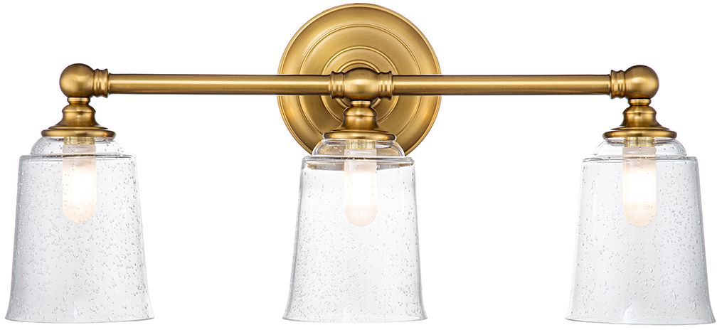 Elstead Lighting Huguenot Lake oldalfali lámpa 3x3 W sárgaréz FE-HUGOLAKE3BATH-BB