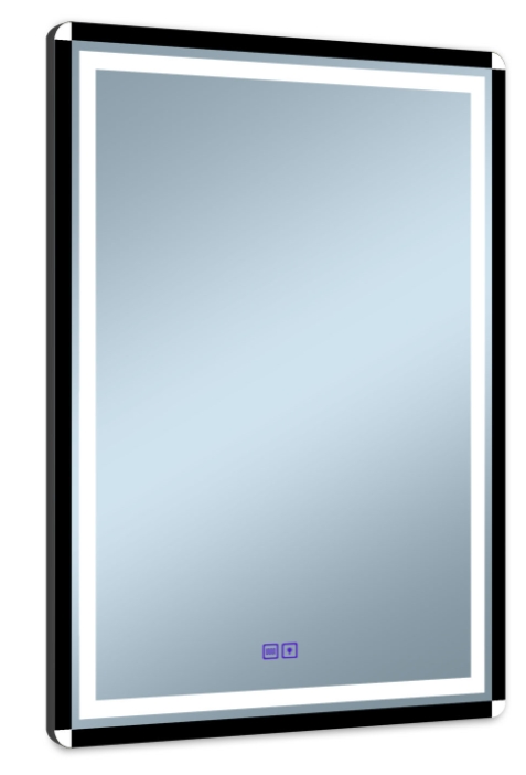 Venti Duo tükör 60x80 cm négyszögletes világítással páramentesítő fóliával fekete-fehér 5905951180434