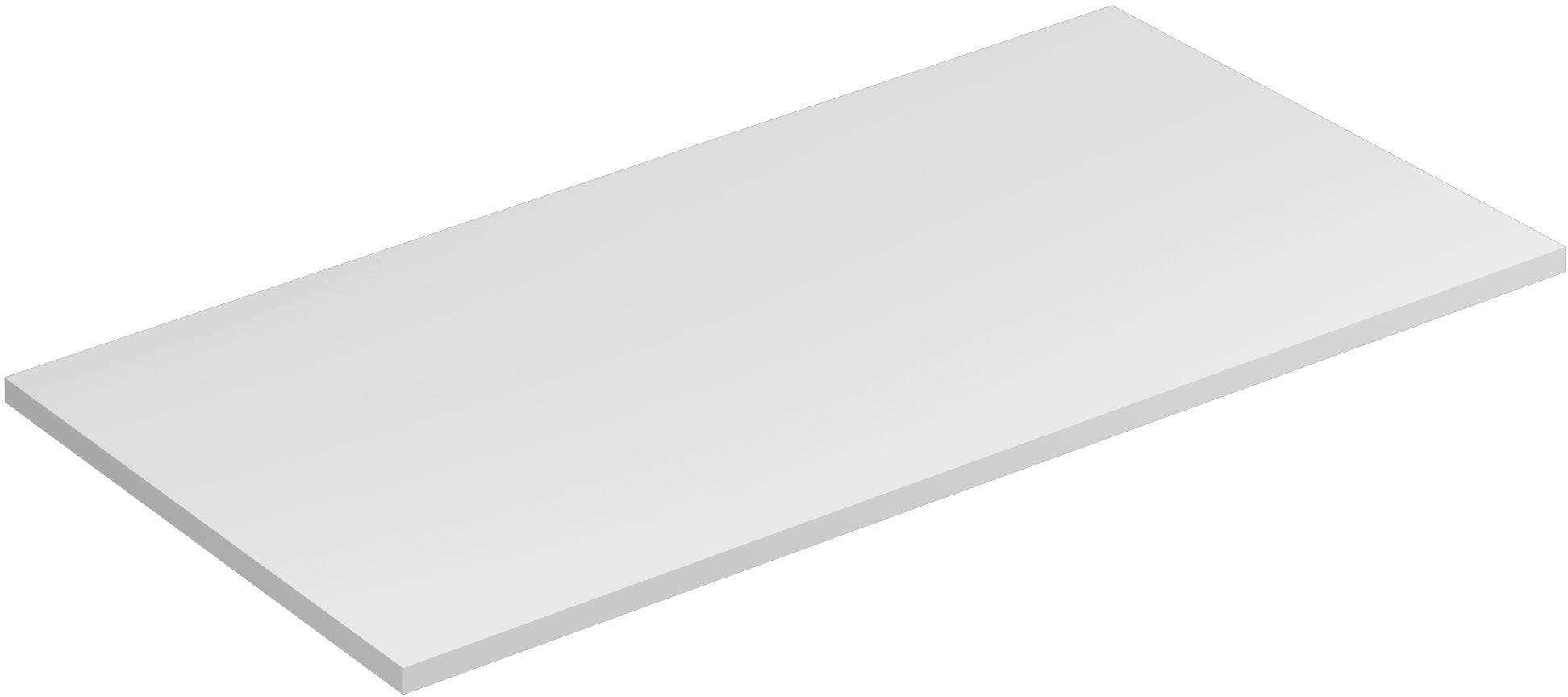 Kludi Icos szekrény feletti pult 100x50 cm fehér 50T10053