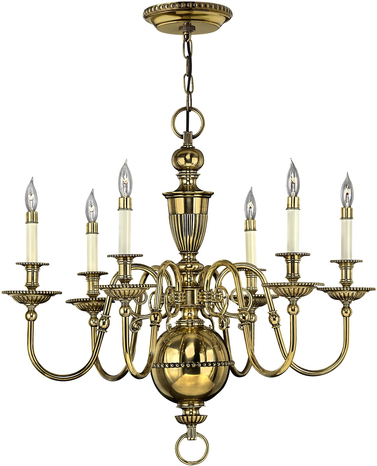 Elstead Lighting Cambridge függőlámpa 6x40 W sárgaréz HK-CAMBRIDGE6