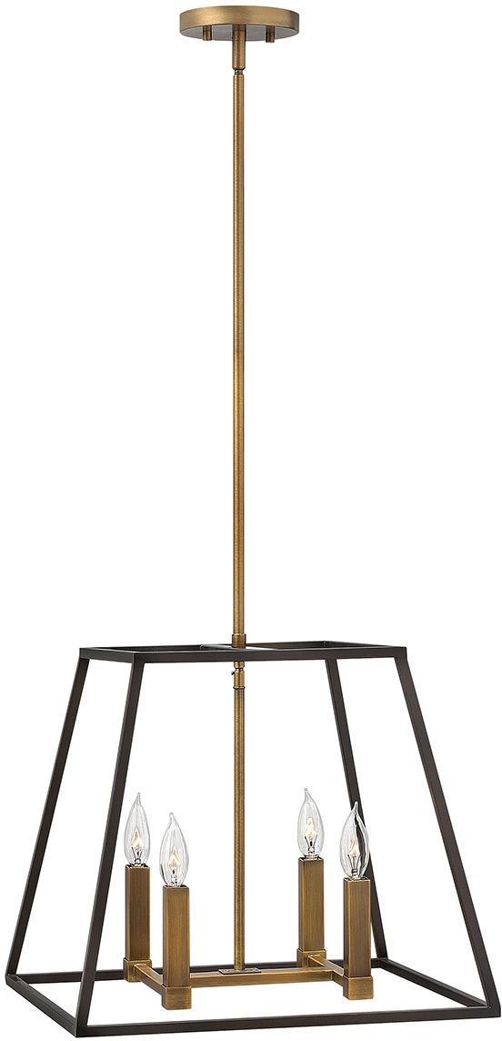 Elstead Lighting Fulton függőlámpa 4x60 W sárgaréz-barna HK-FULTON-4P