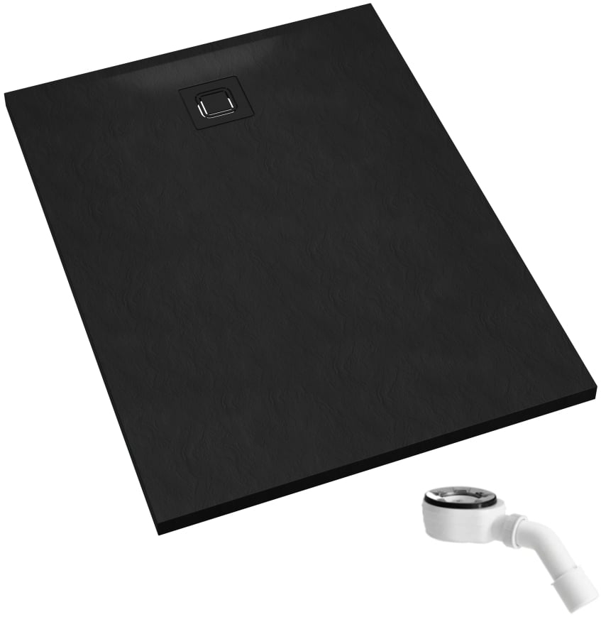 Schedpol Majestic Black Stone téglalap alakú zuhanytálca szifonnal 120x90 cm fekete 3.3517/C/ST-M6/C