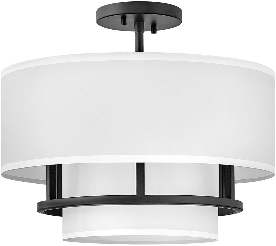 Elstead Lighting Graham függőlámpa 3x40 W fehér-fekete HK-GRAHAM-M-BK