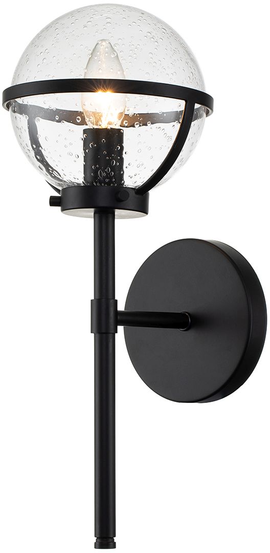 Elstead Lighting Hollis oldalfali lámpa 1x40 W fekete HK-HOLLIS1-C-BK-BATH